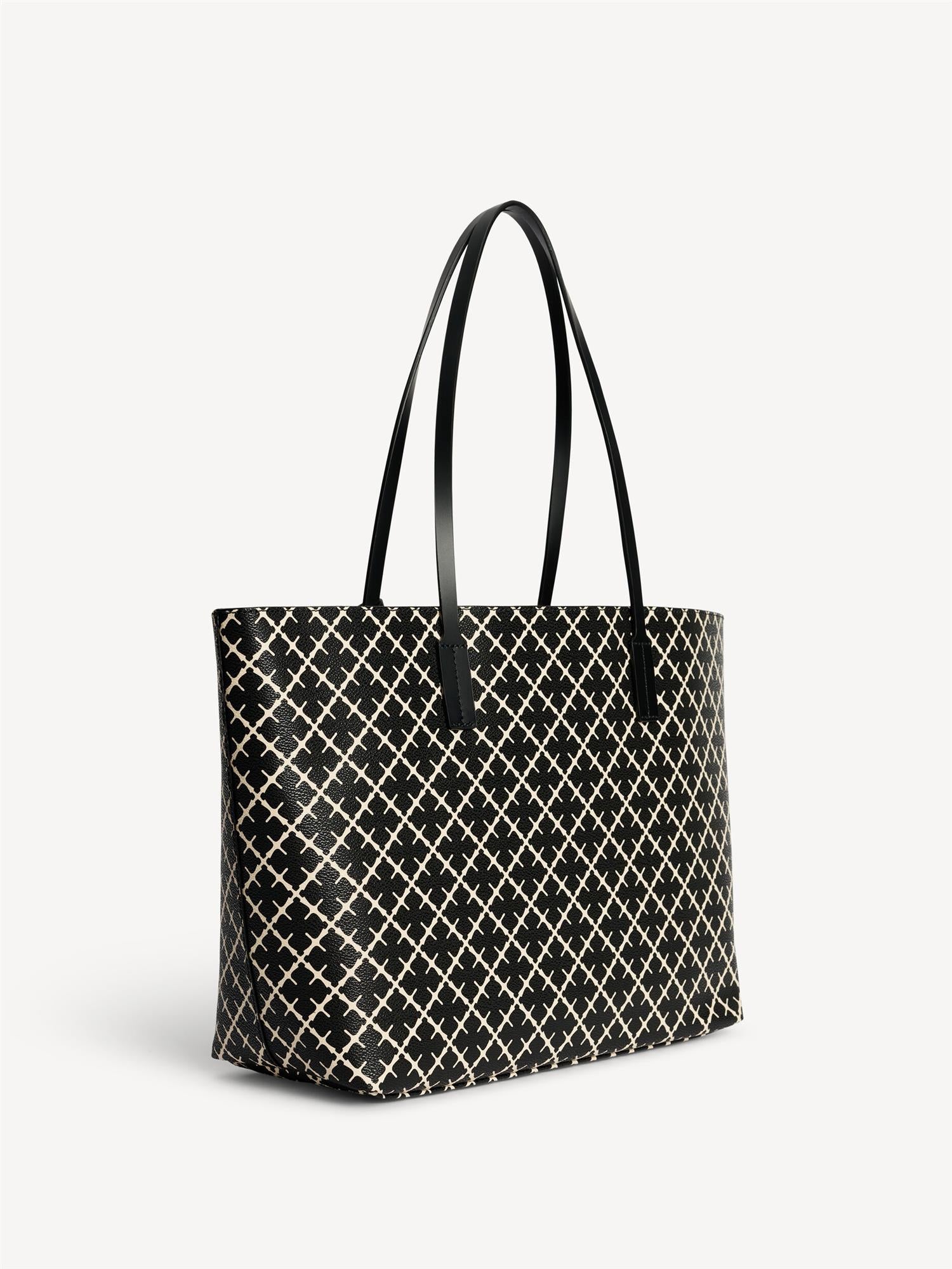 Abigail Printed Tote Bag Black