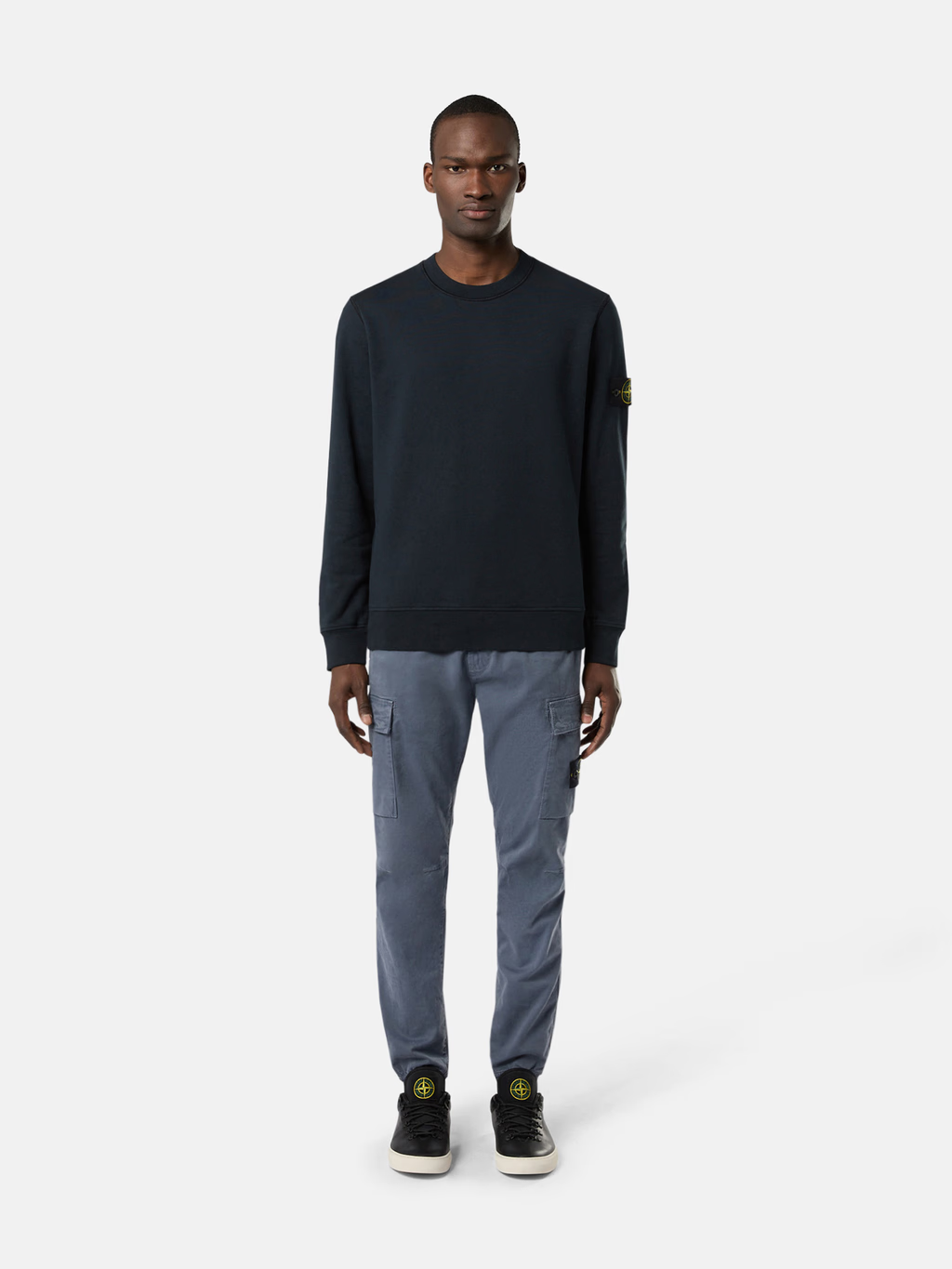 ORGANIC COTTON FLEECE SWEATSHIRT NAVY BLUE