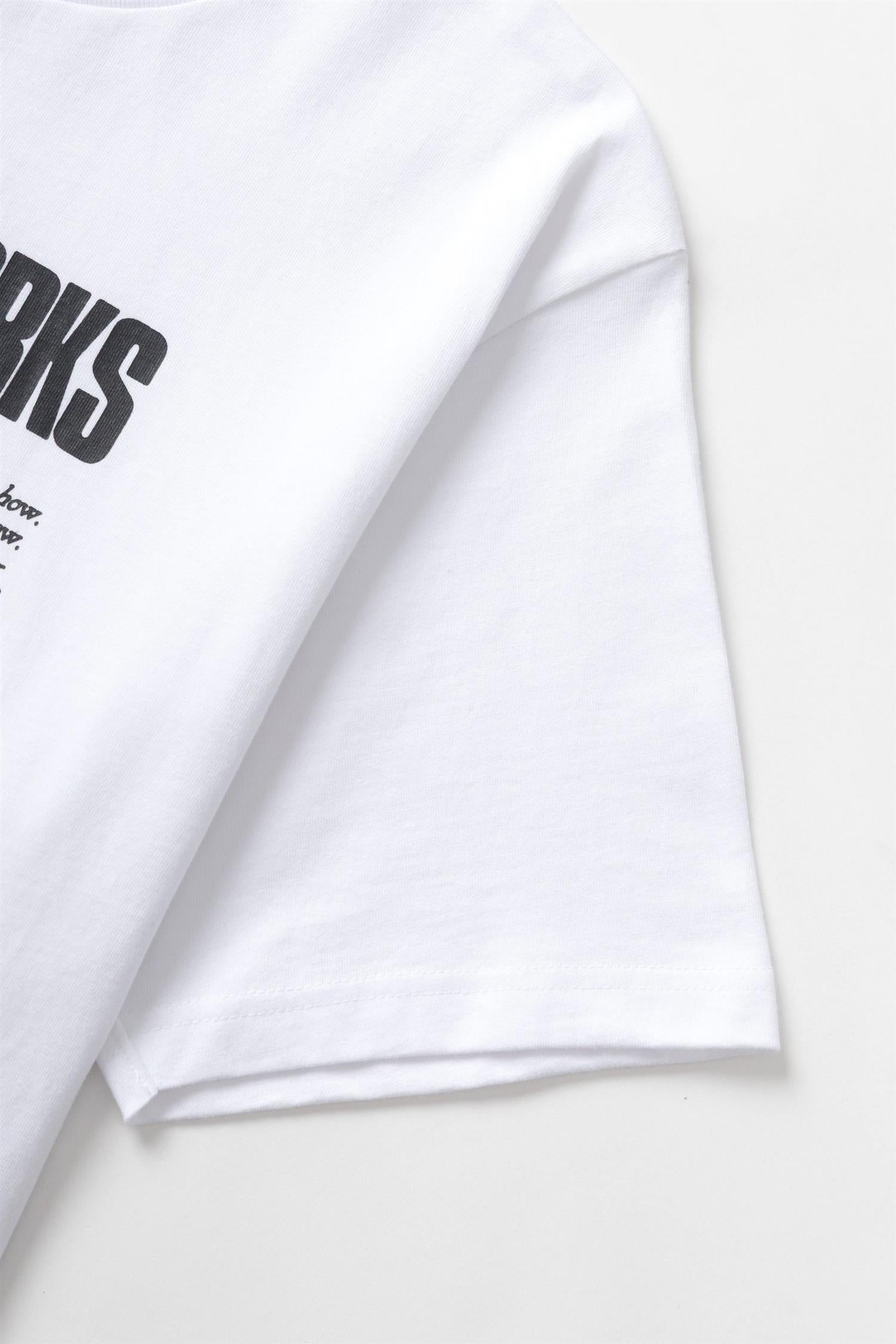 Garden Front Print T-shirt White