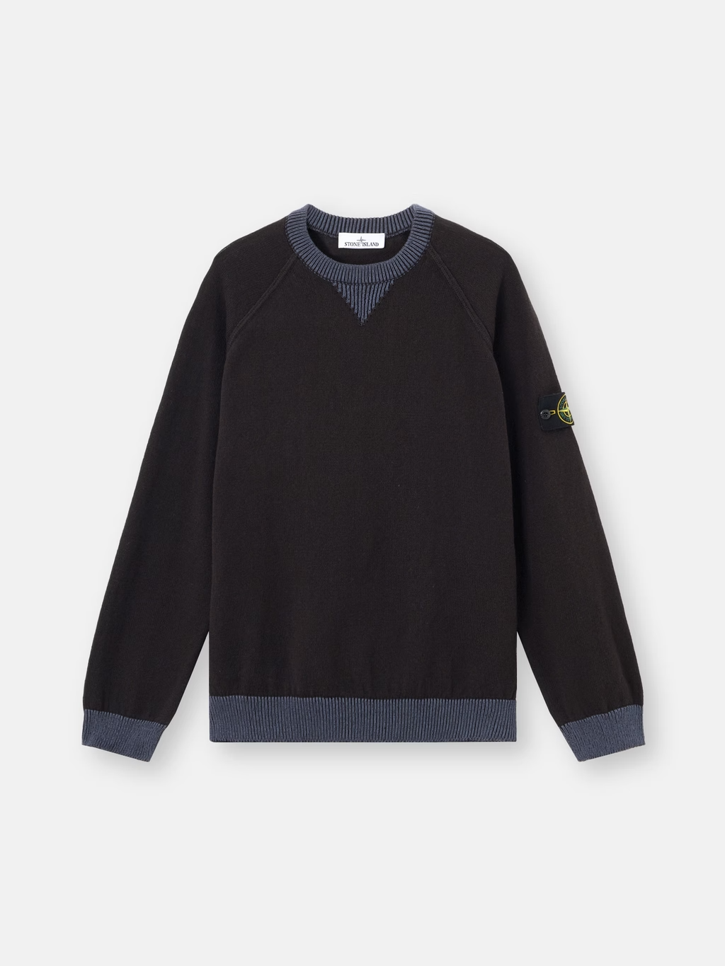 RAW HAND KNITTED COTTON SWEATER NAVY BLUE