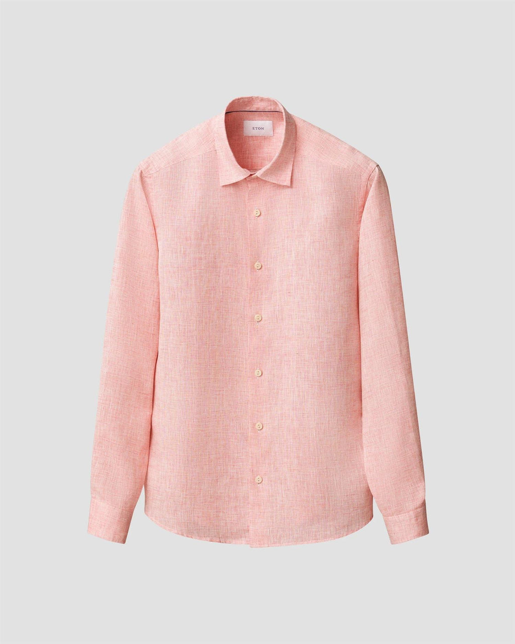 Casual Fit Solid Linen Shirt Red