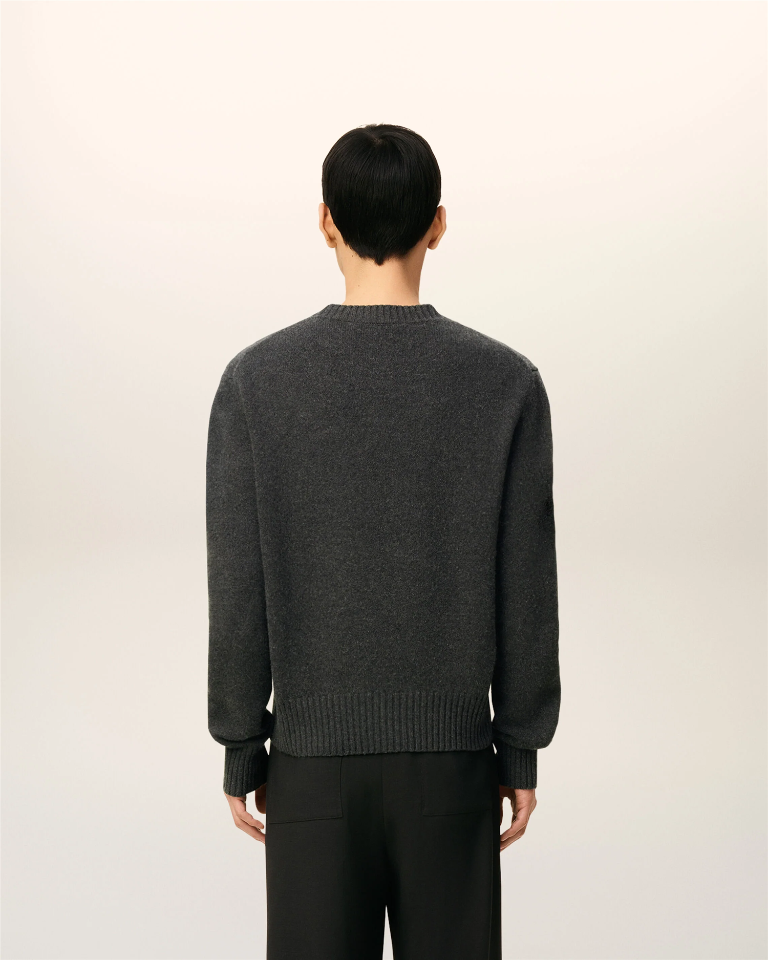 KNITTED ADC CASHMERE SWEATER ANTHRACITE