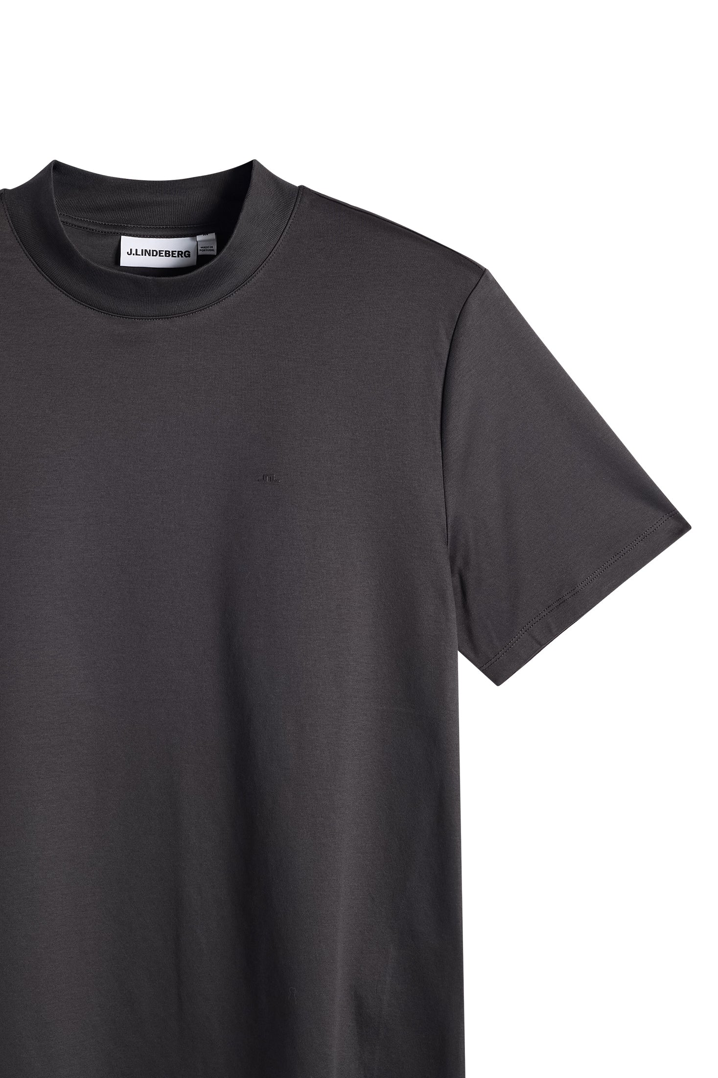 Ace Mercerized Mock Neck T-Shirt Black