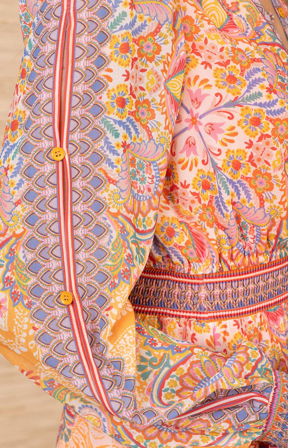 ELEANORA Chiffon Maxi Dress ORANGE