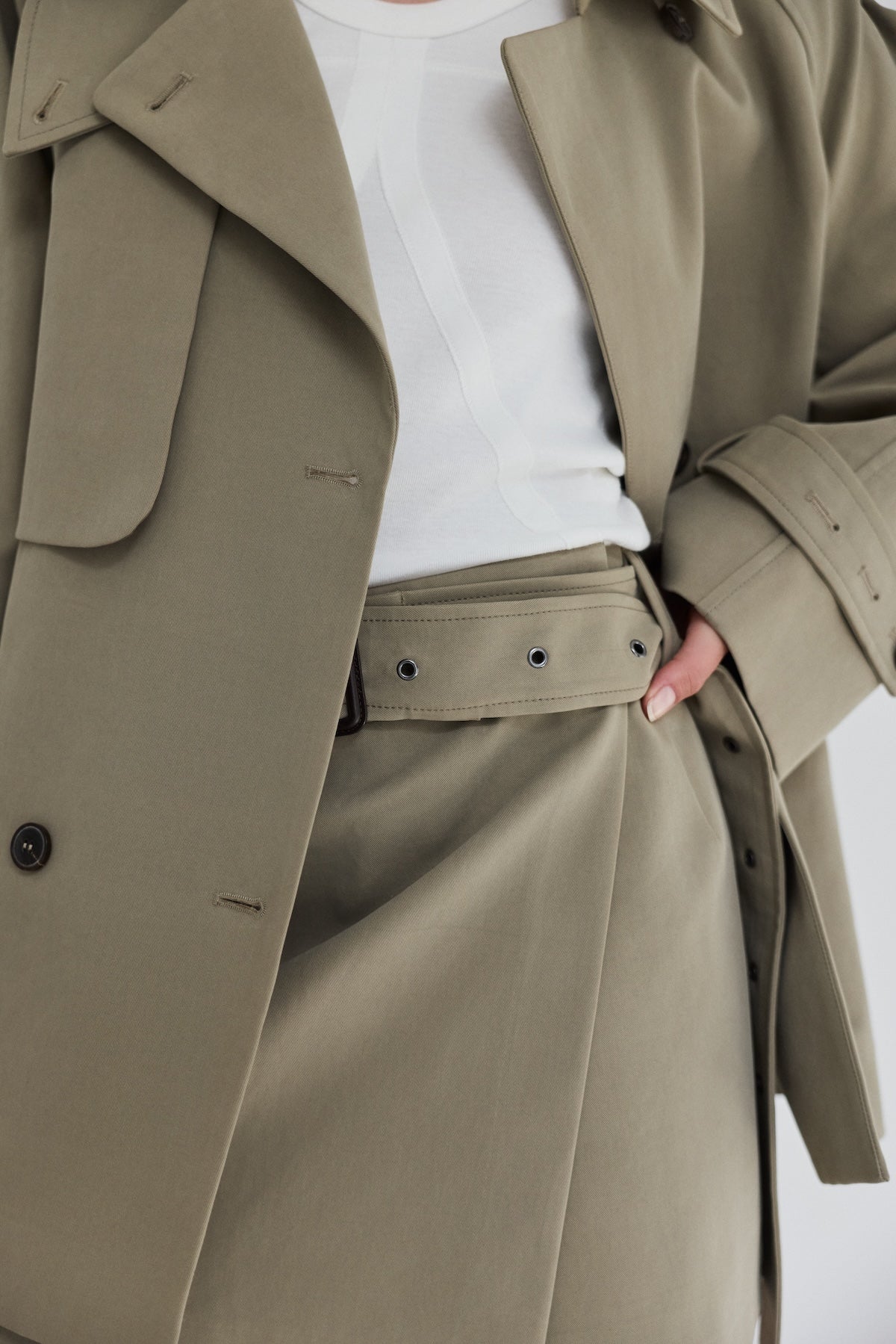 Frogner Cotton Skirt Khaki