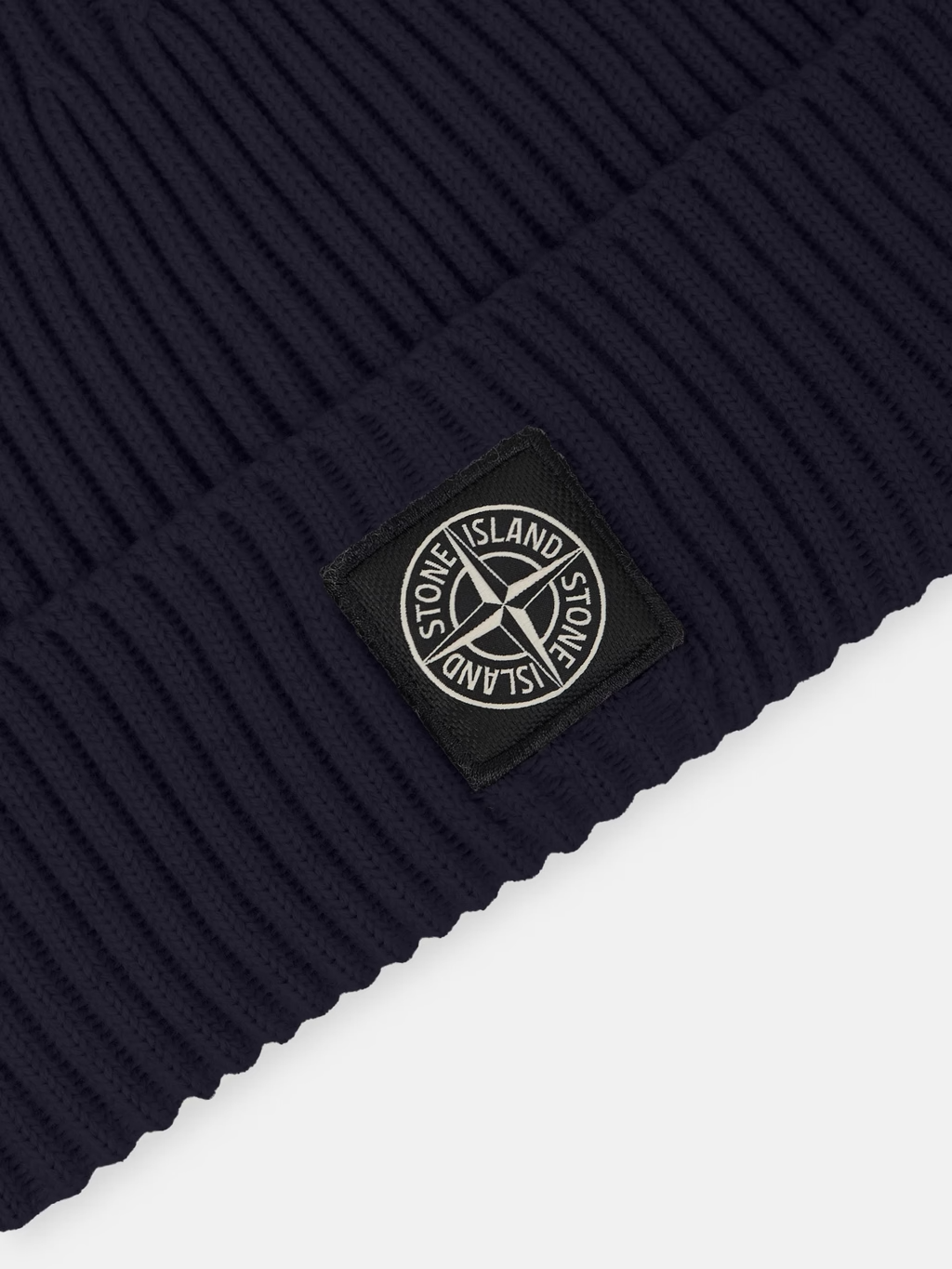 RIBBED WOOL BEANIE NAVY BLUE