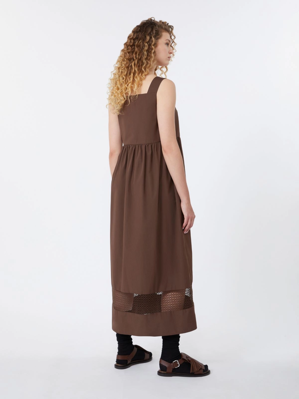 GOLA Cotton Poplin Sleeveless Dress CHOCOLATE