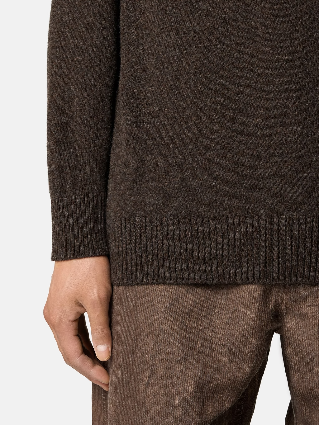 Knitted Wool POLO Sweater LEAD GREY