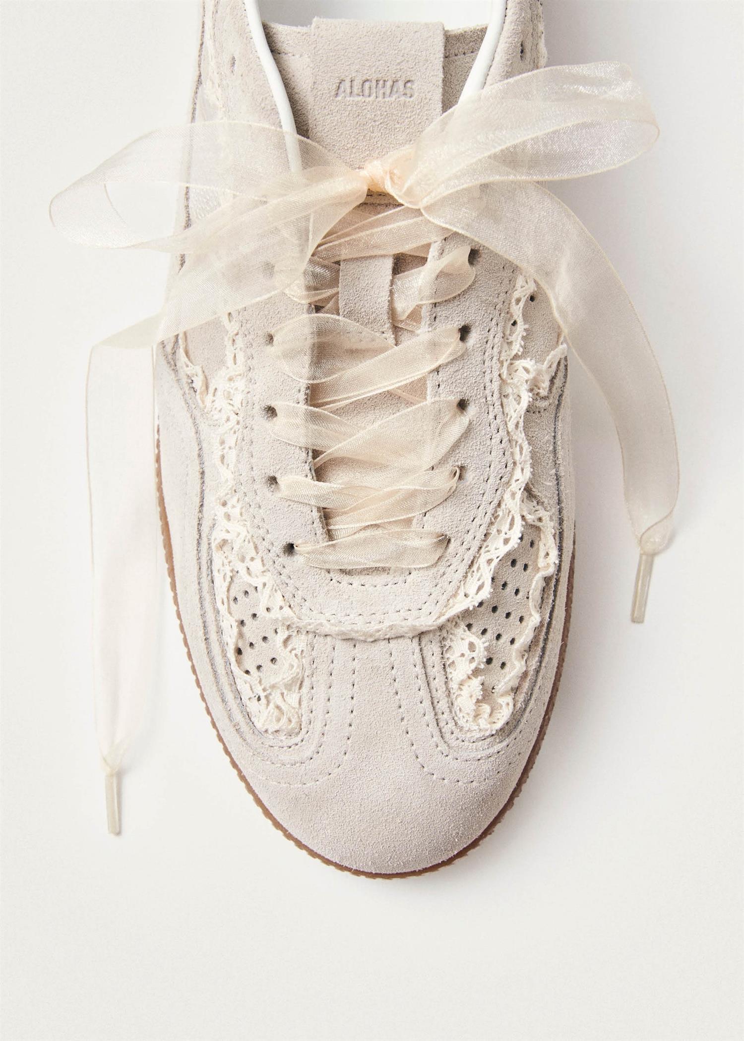 TB.490 Leather Sneakers Crochet Cream