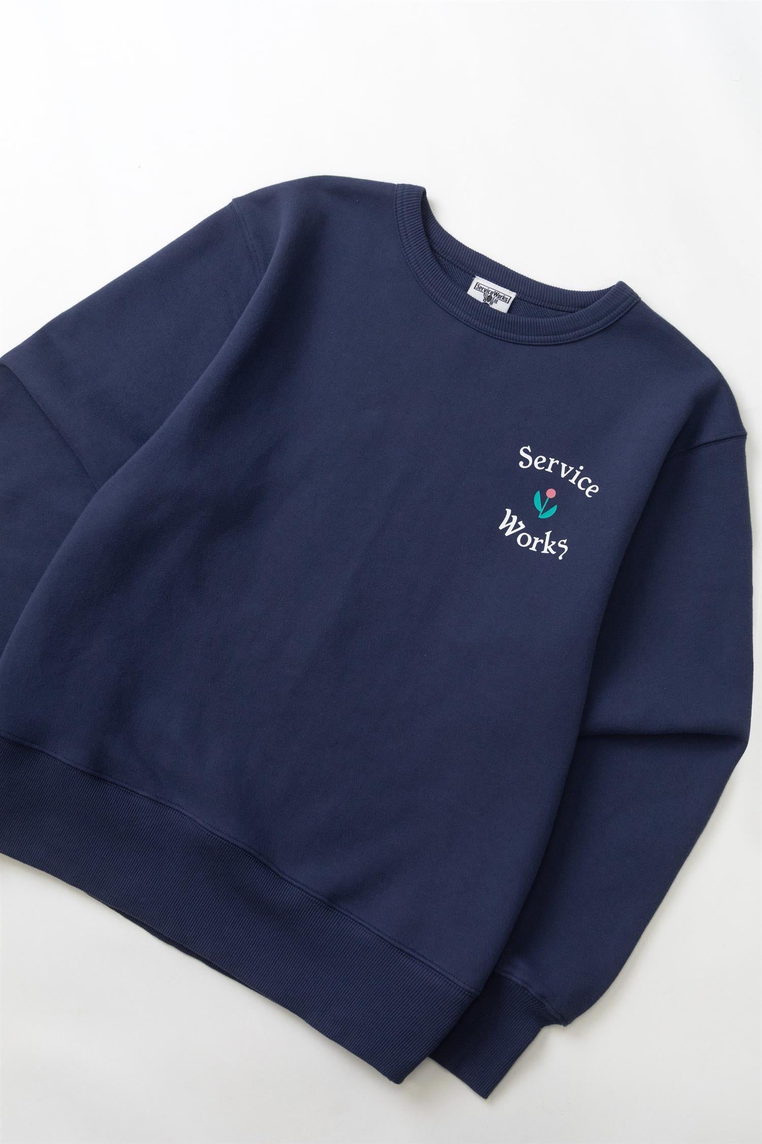 In Bloom Chest Print Sweatshirt Navy