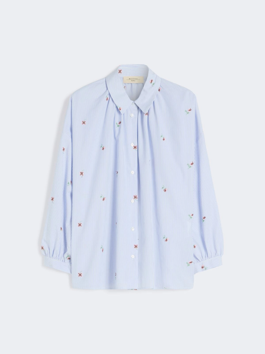 BUTTERFLY Embroidered Poplin Shirt LIGHT BLUE