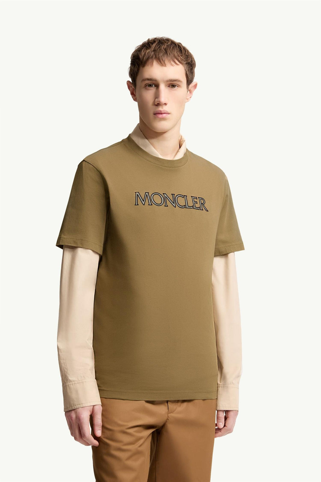 Logo Print Cotton T-Shirt OLIVE GREEN