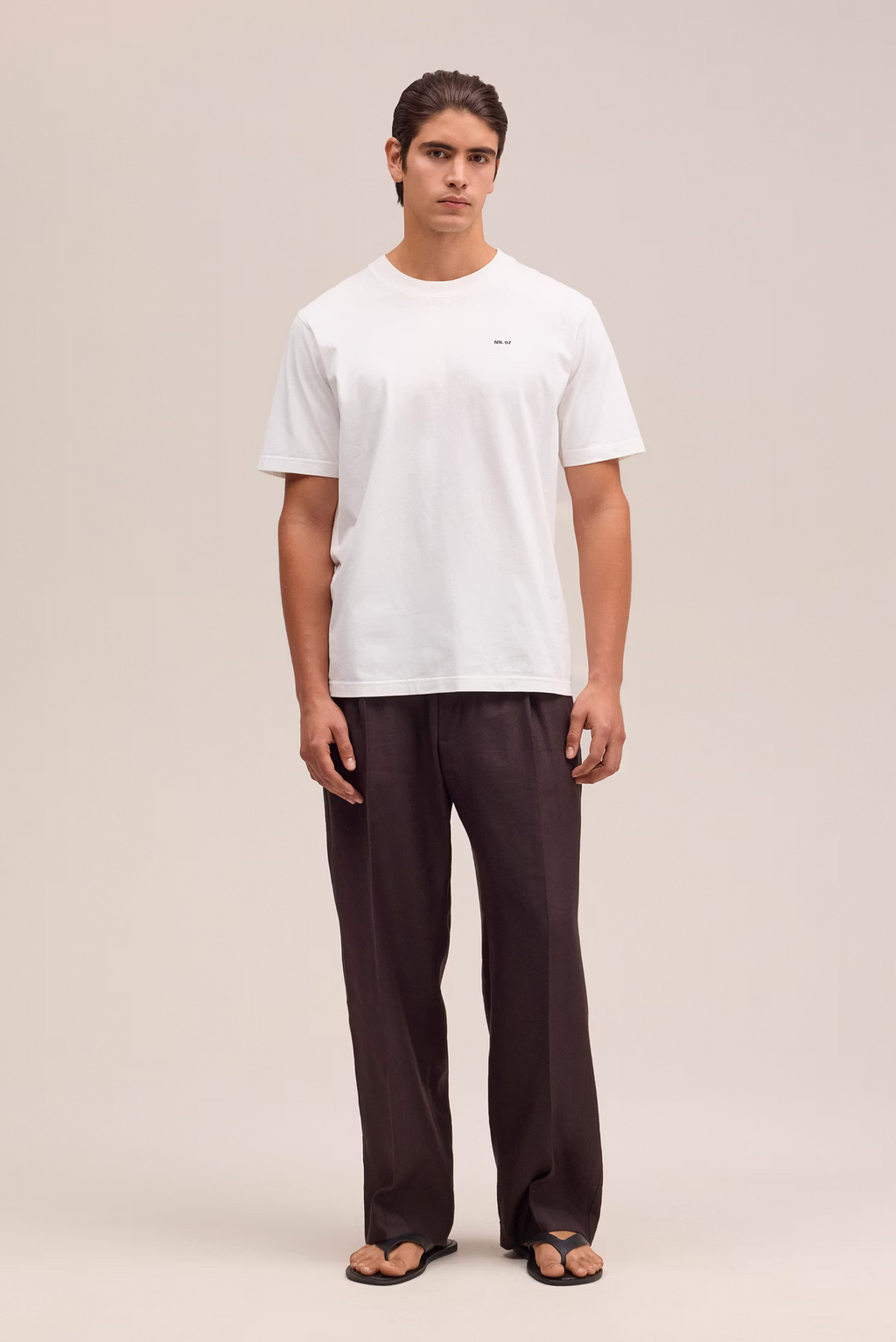 Adam Casual logo Pima T-shirt 3209 WHITE
