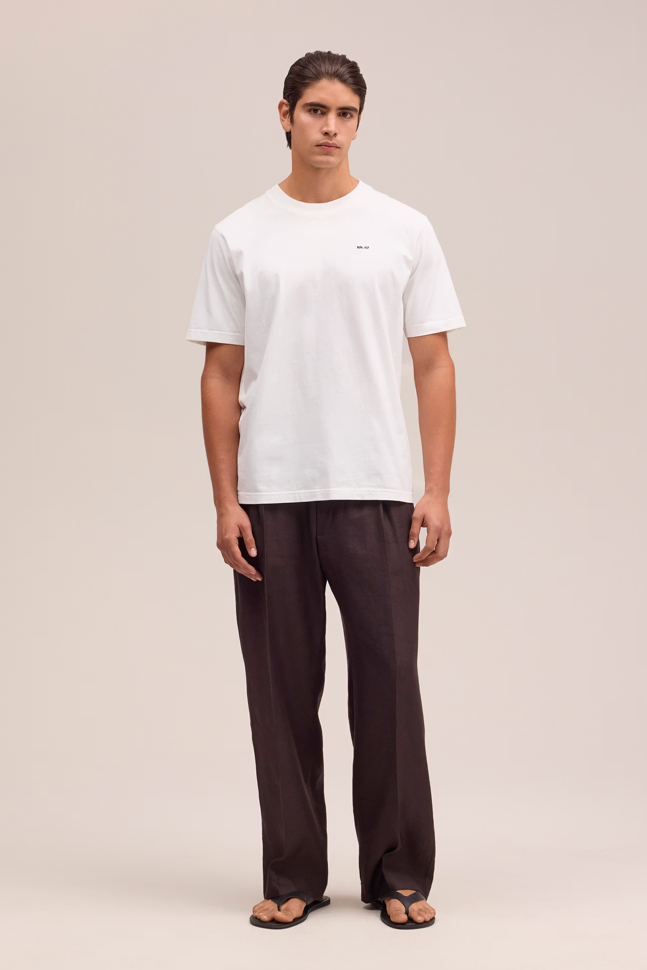 Adam Casual logo Pima T-shirt 3209 WHITE