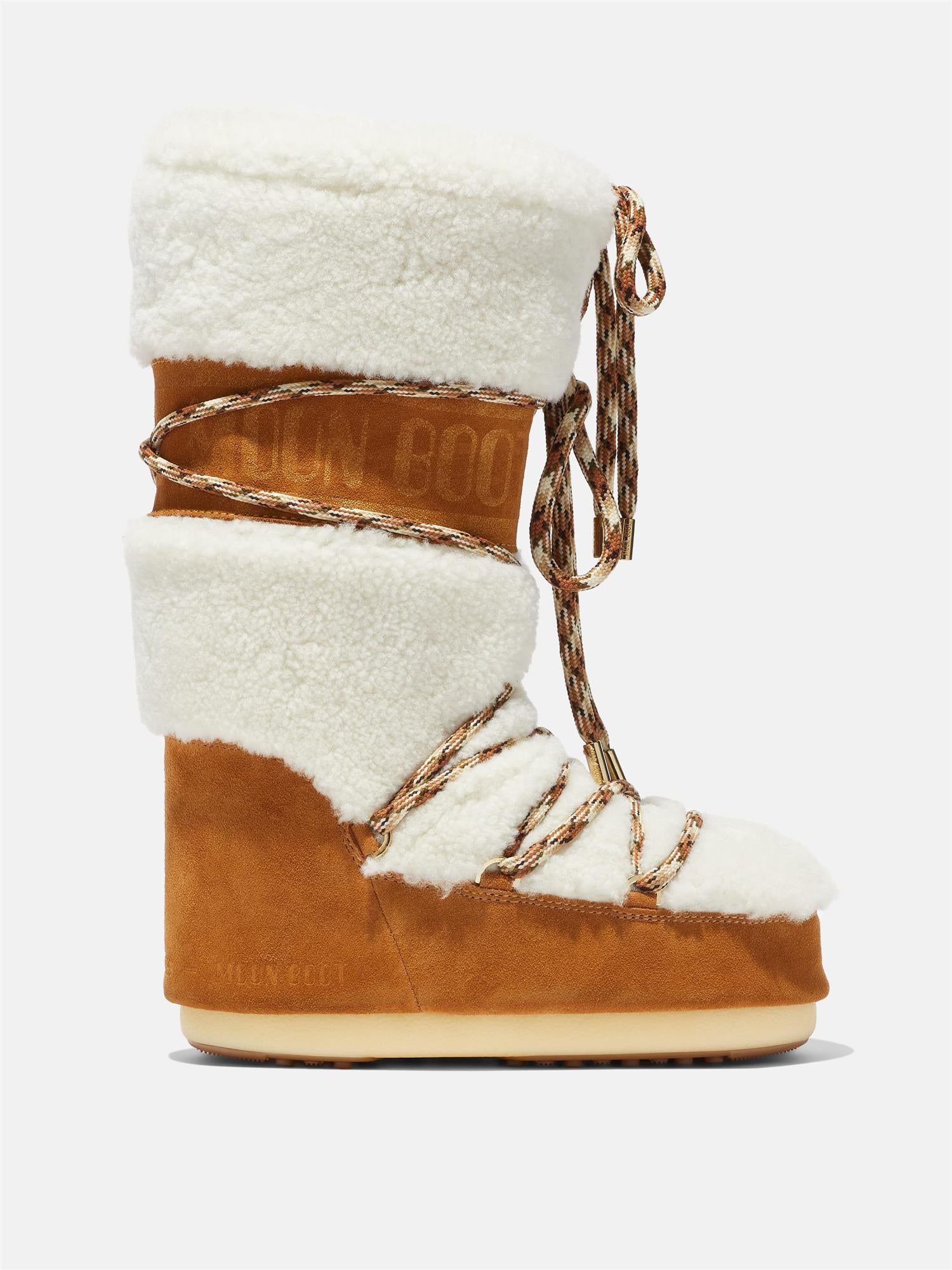LAB69 ICON SHEARLING BOOTS WHISKY/OFF WHITE