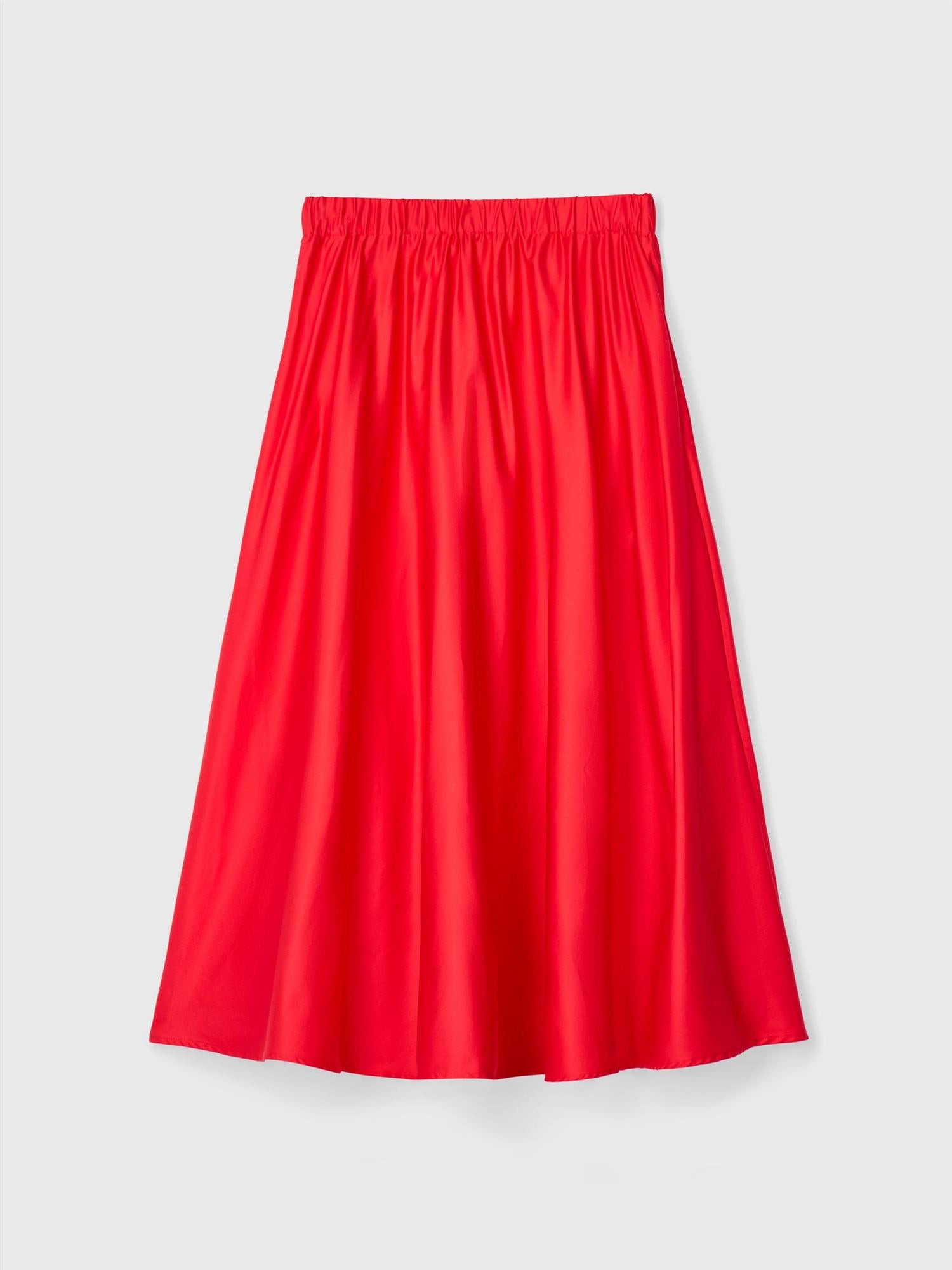 Isabella Cotton Skirt Vivid Red