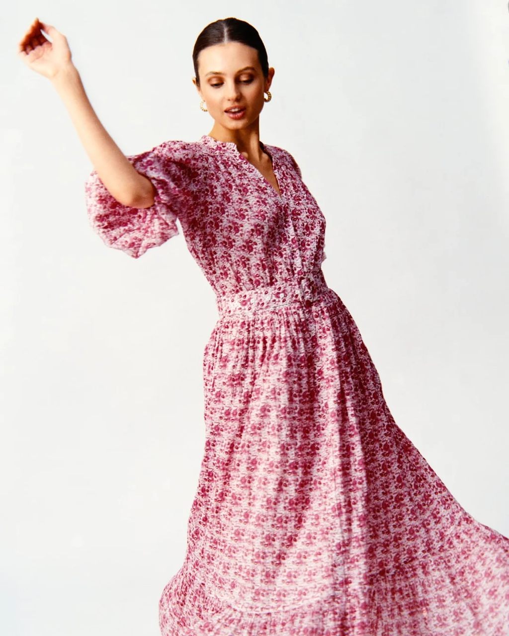 Twisted Midi Dress Wildflowers