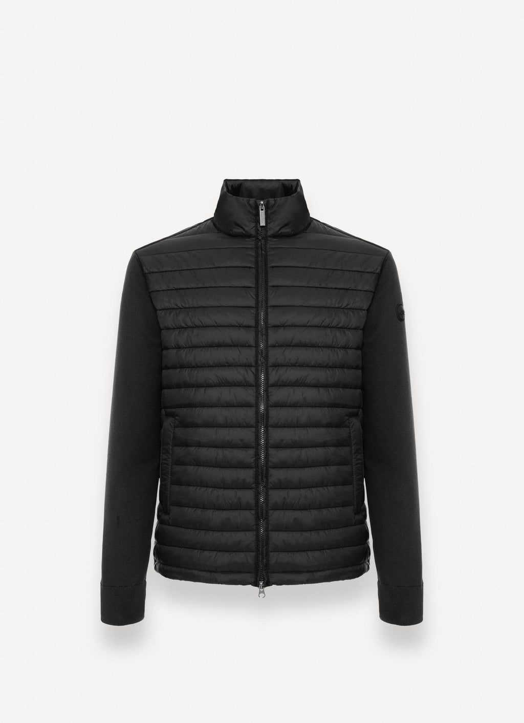 HYBRID KNITTED AND PADDED JACKET BLACK