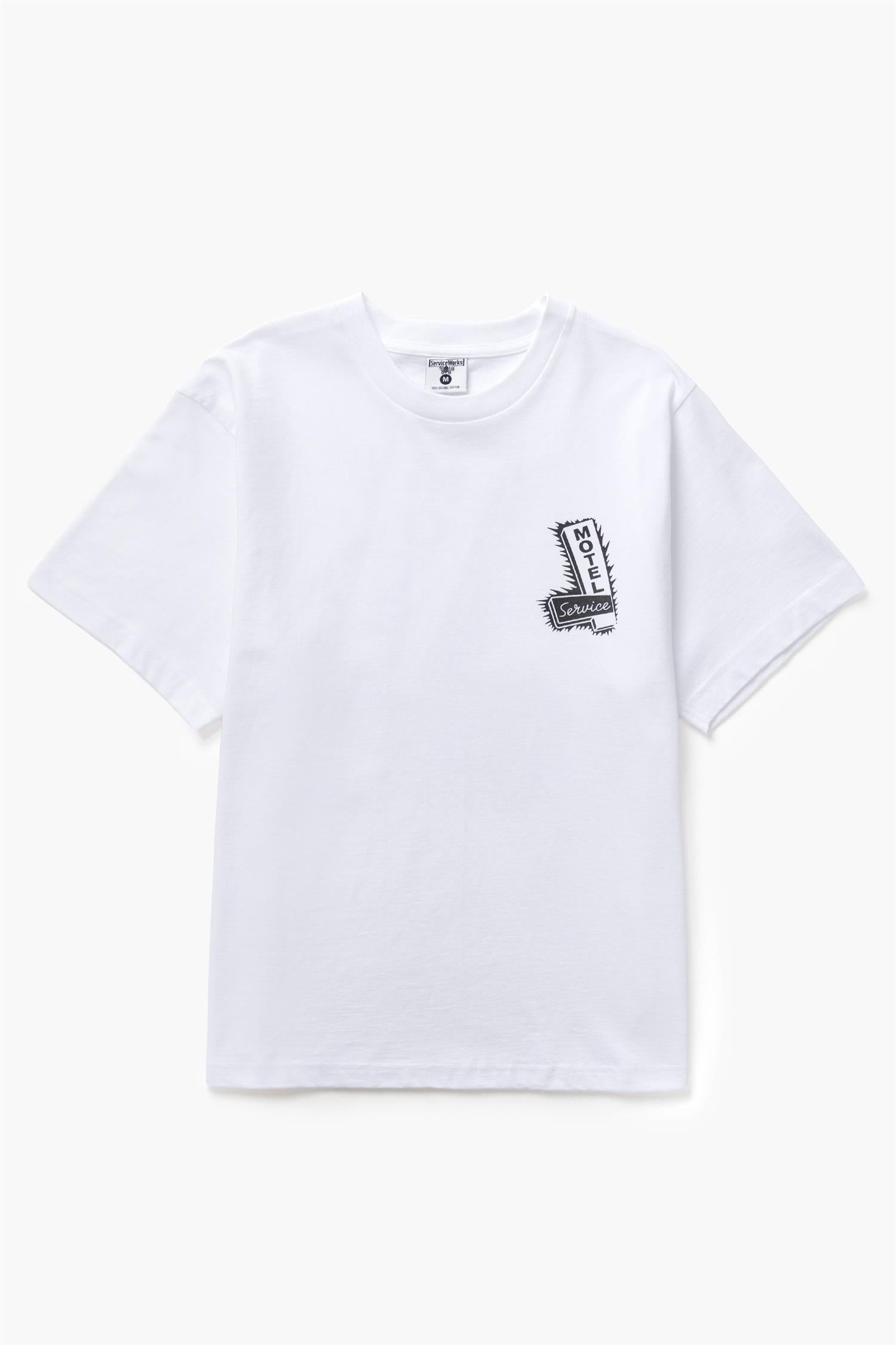 Motel Chest and Back Print T-shirt White