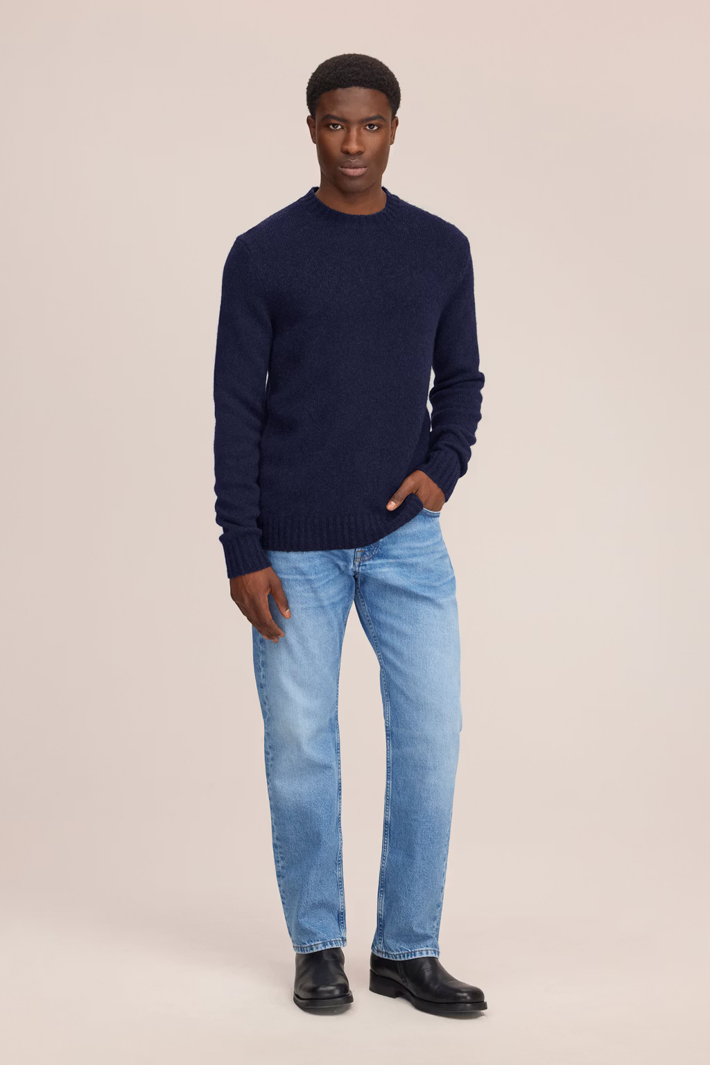Lee 6598 Merino Wool Blend Sweater Navy Blue