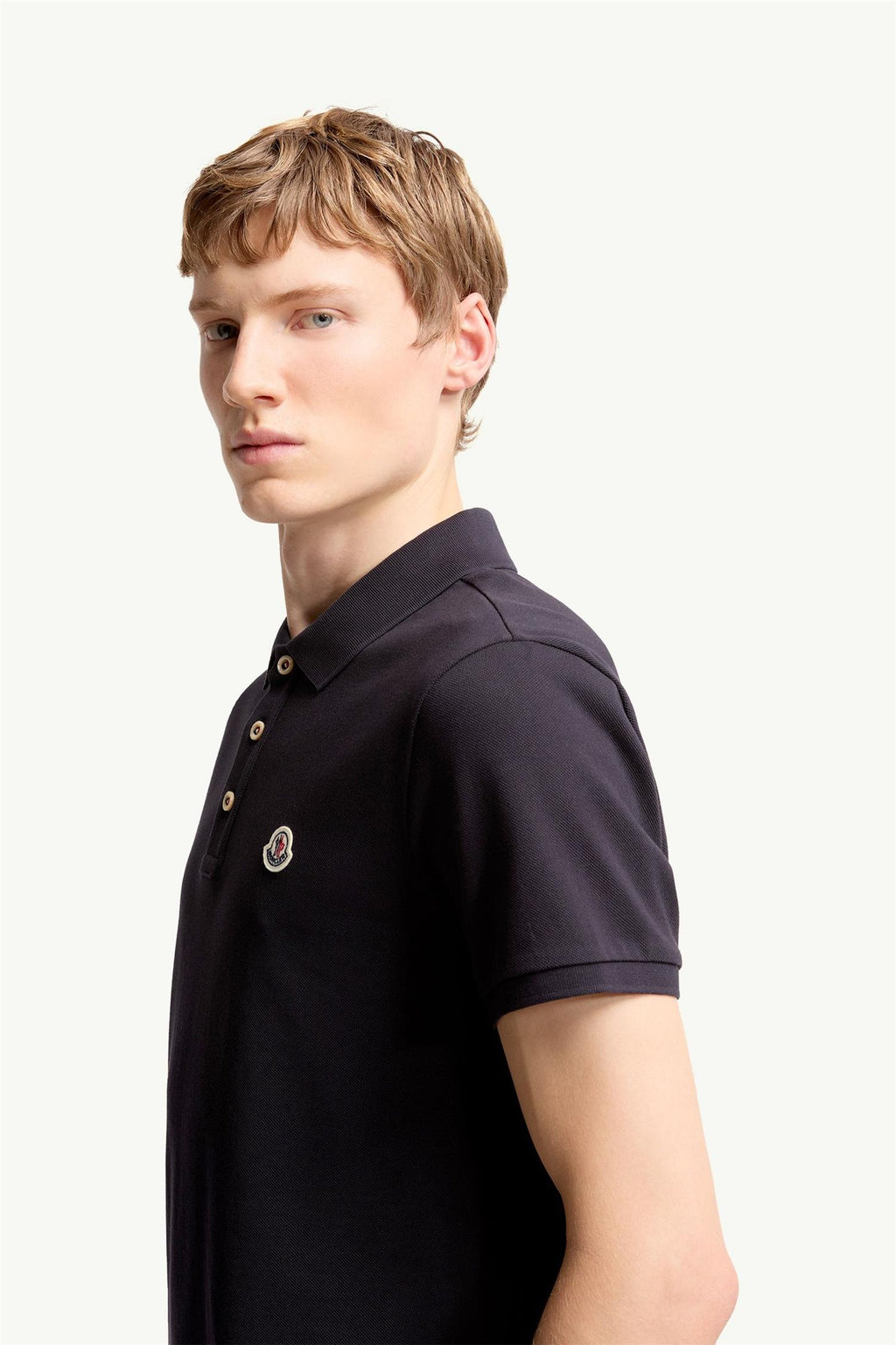 Logo Patch Cotton Polo Shirt BLUE