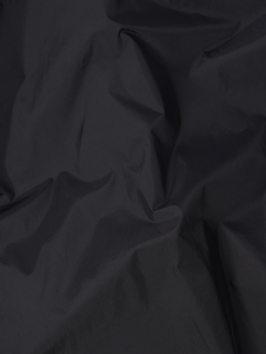 GARMENT DYED CRINKLE REPS NYLON OVERSHIRT BLACK