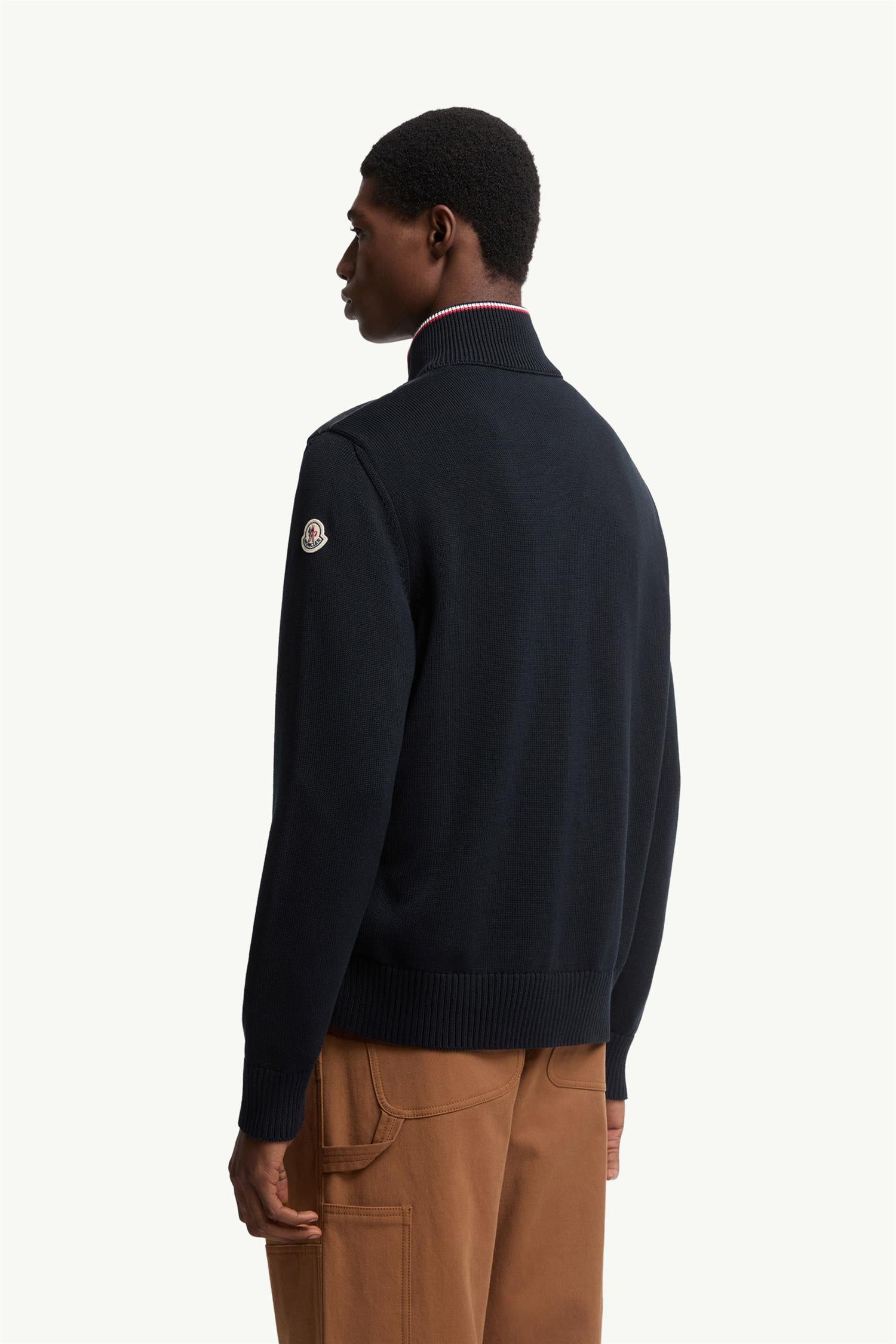 PADDED COTTON CARDIGAN NAVY