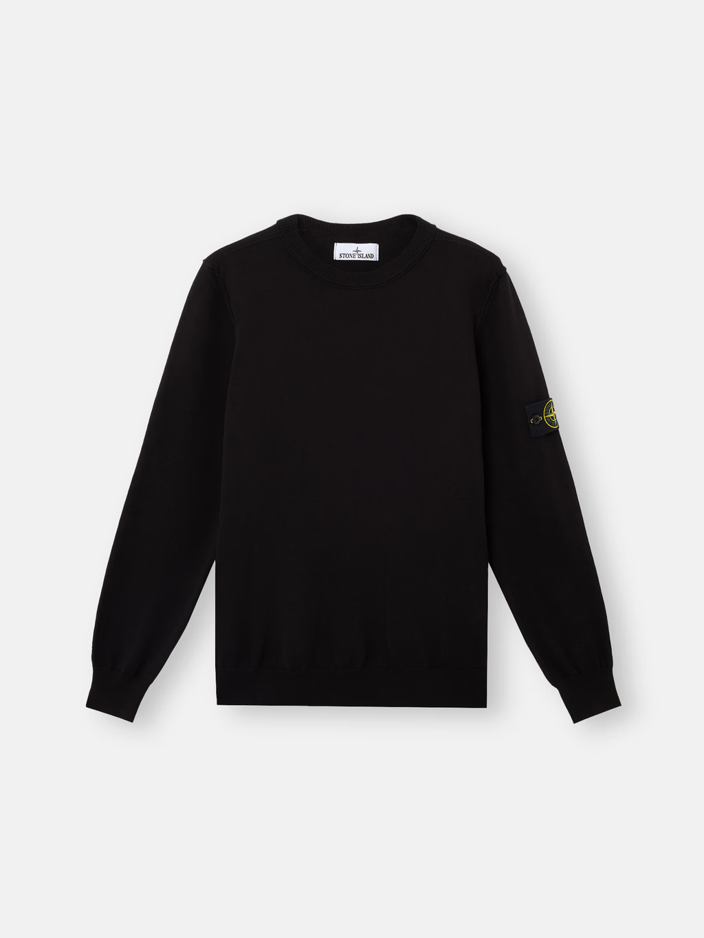 KNITTED ORGANIC COTTON SWEATER BLACK