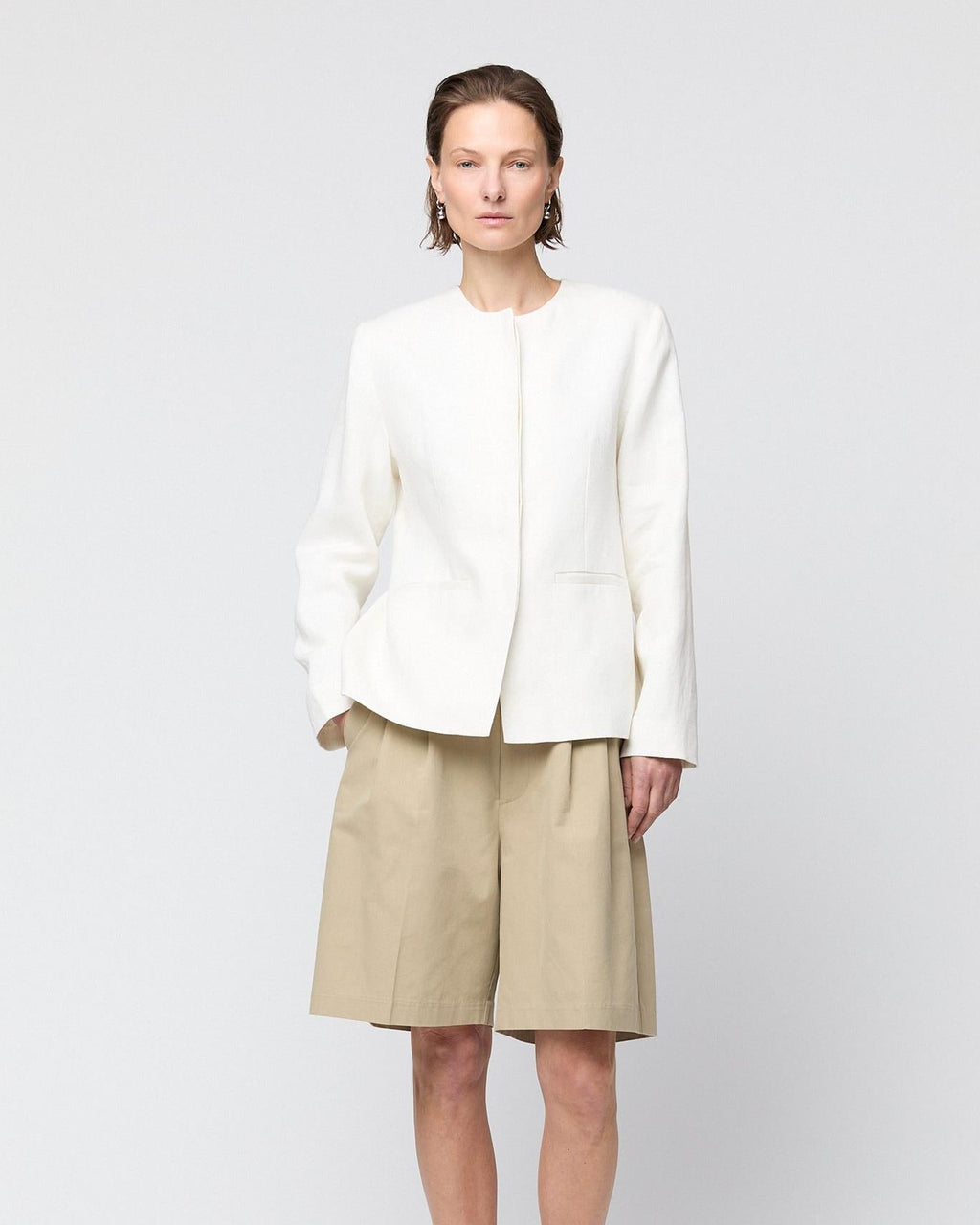 Linen Noir Blazer Off White