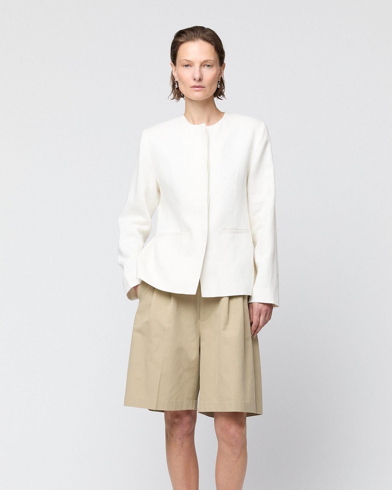 Linen Noir Blazer Off White