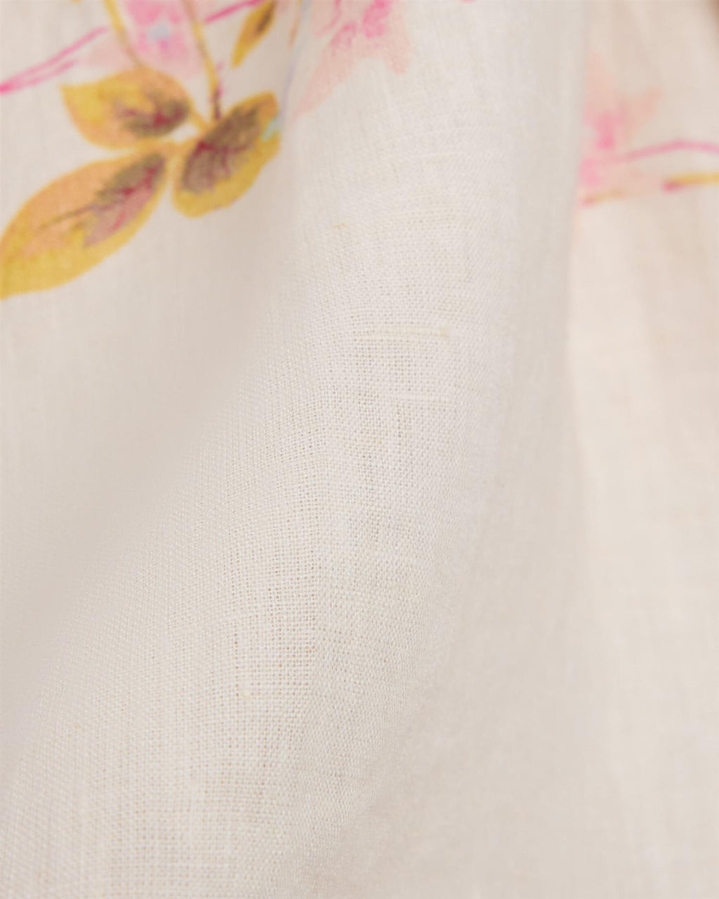 Linen Ruffle Dress Pink Bloom