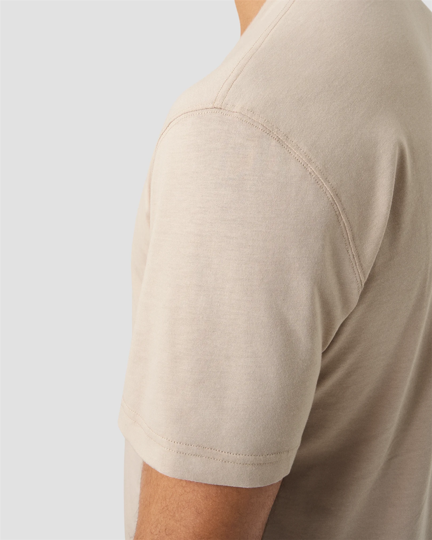 Single Jersey Supima Cotton T-shirt Beige