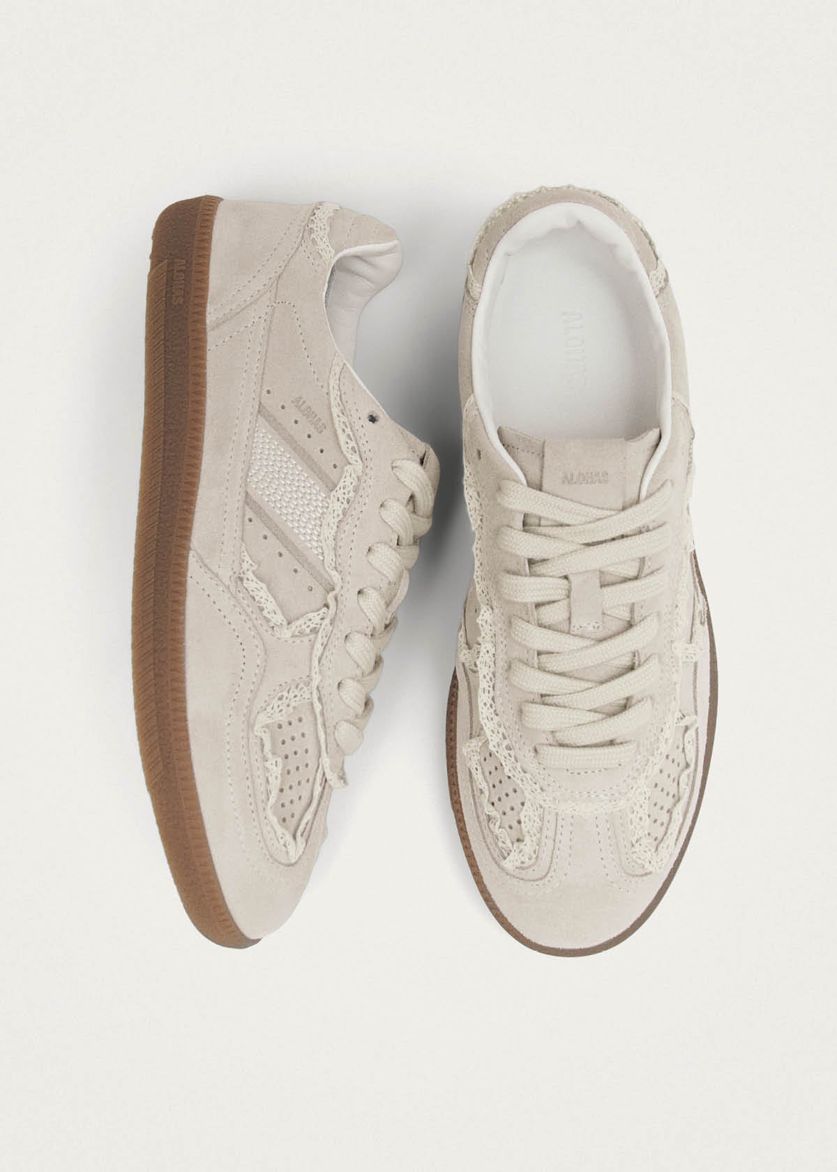 TB.490 Leather Sneakers Crochet Cream