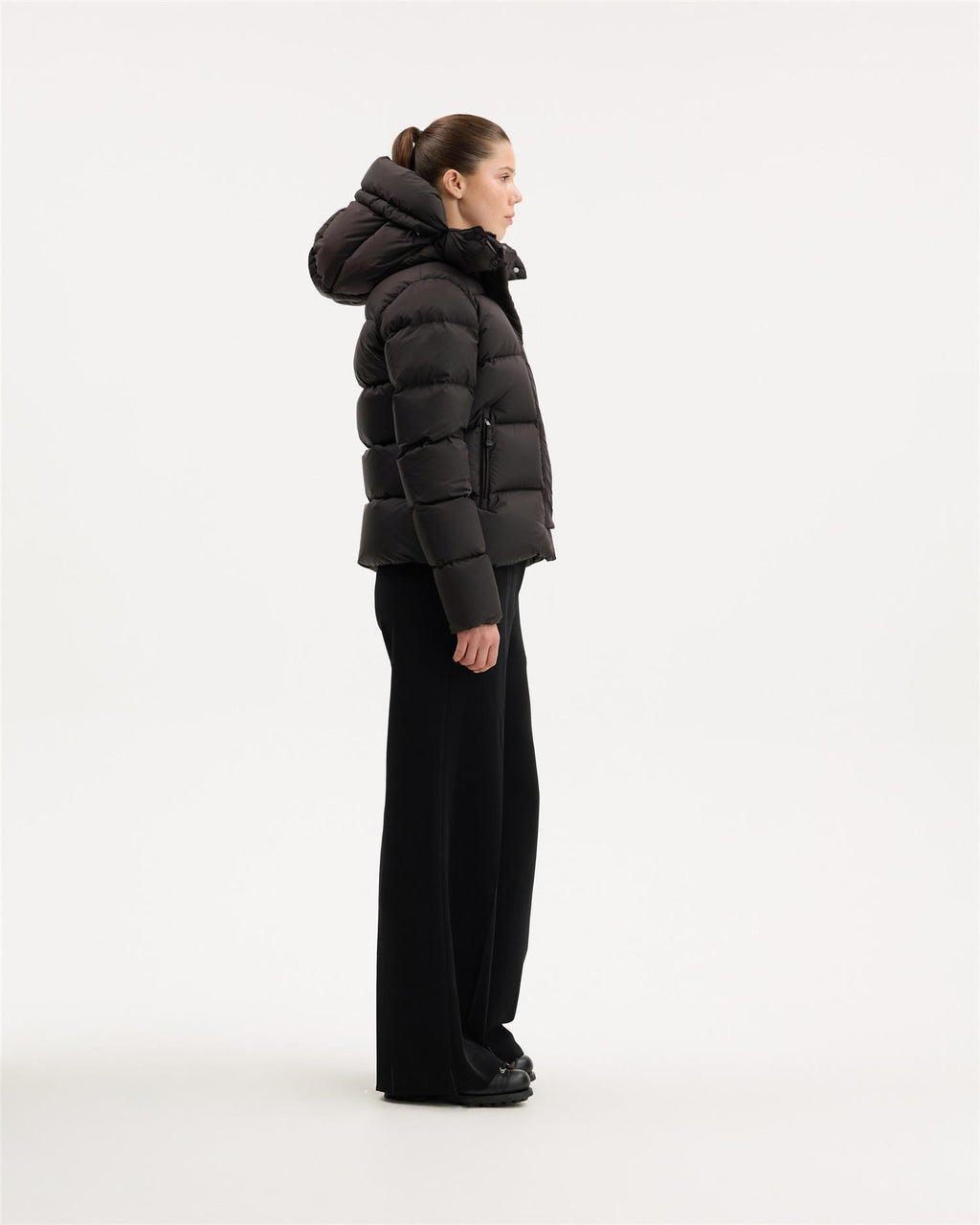 Stella Short Down Jacket Deep Brown