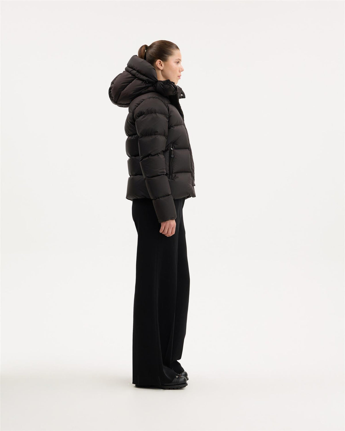 Stella Short Down Jacket Deep Brown