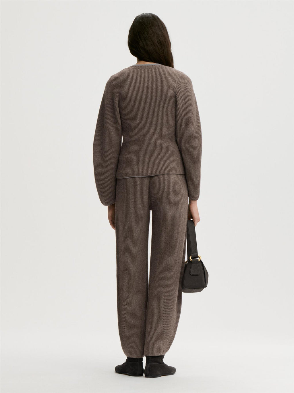 BIANCA Ribbed Wool Yak Sweater Fosil
