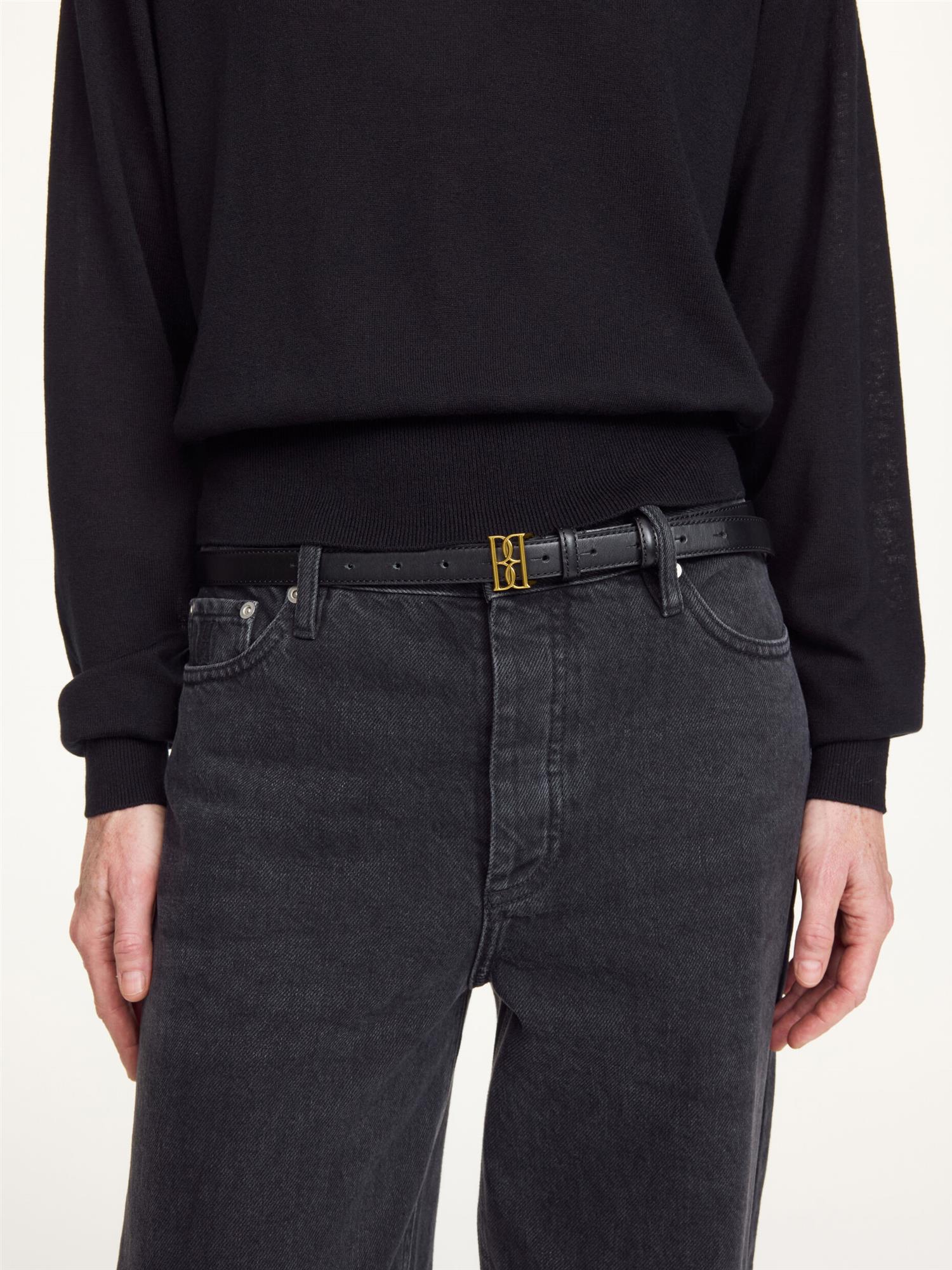 Marlos leather belt Black