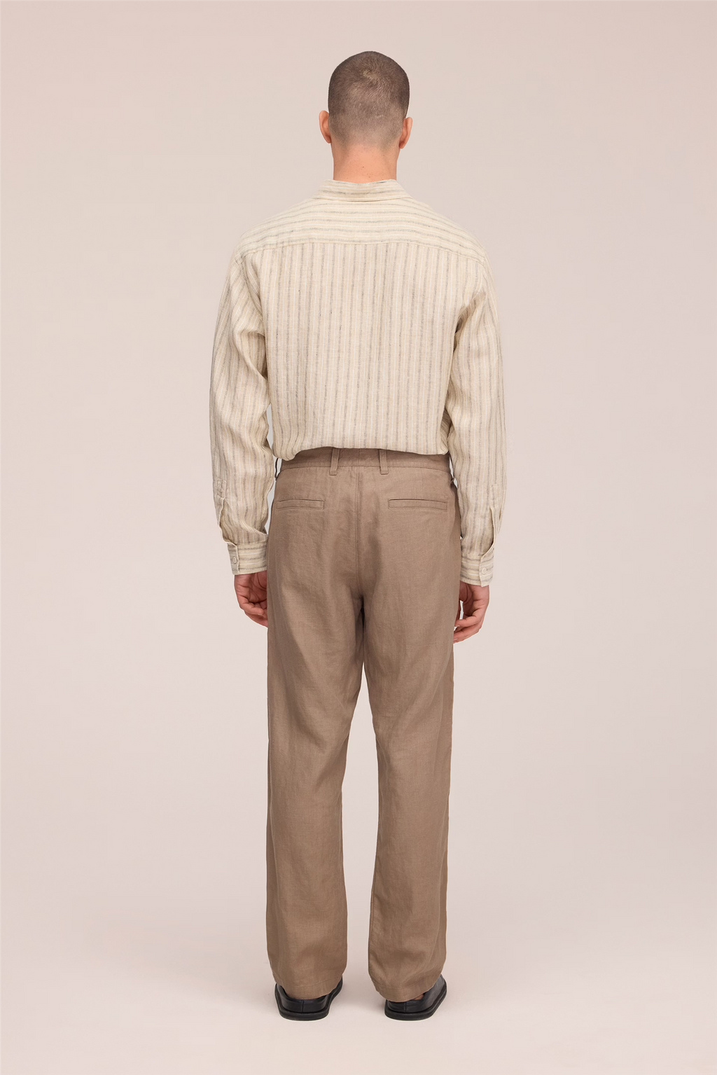 Aden 1454 Regular Fit Linen Trouser Clay Mirage