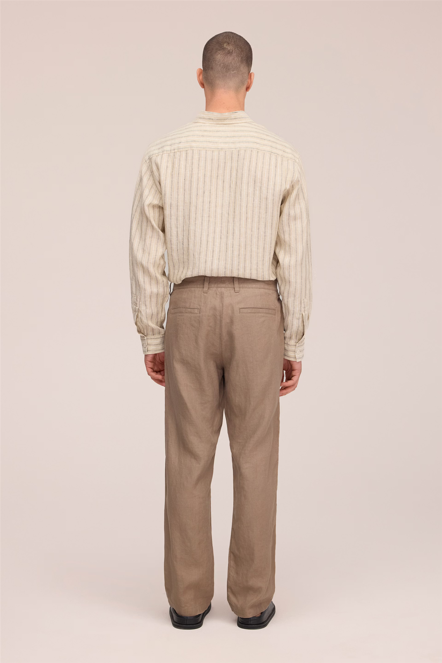 Aden 1454 Regular Fit Linen Trouser Clay Mirage