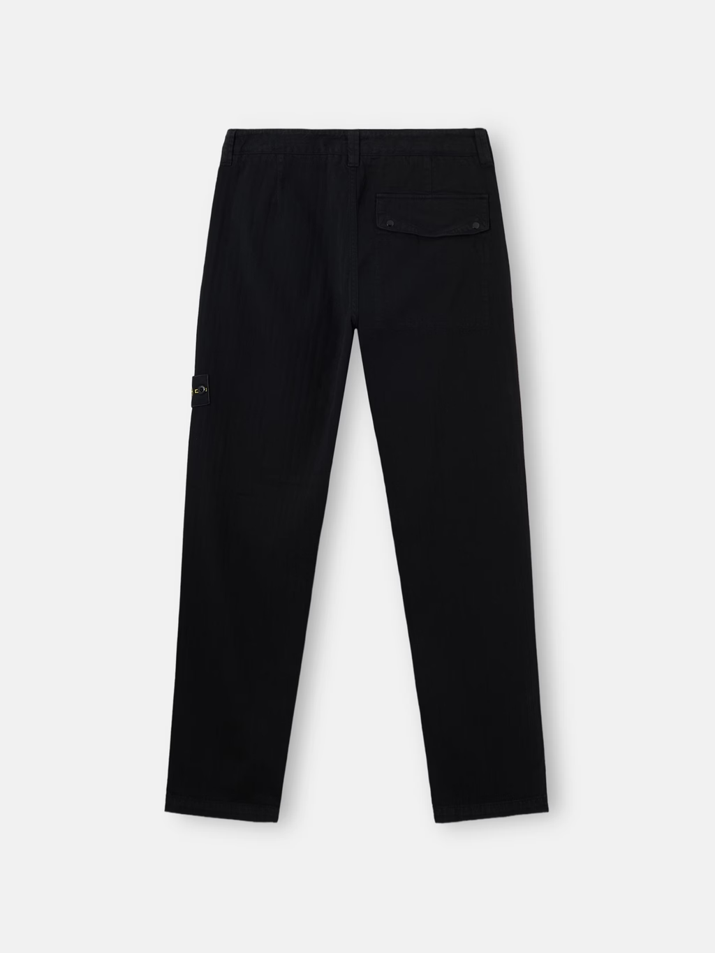 COTTON HERRINGBONE TROUSERS NAVY BLUE