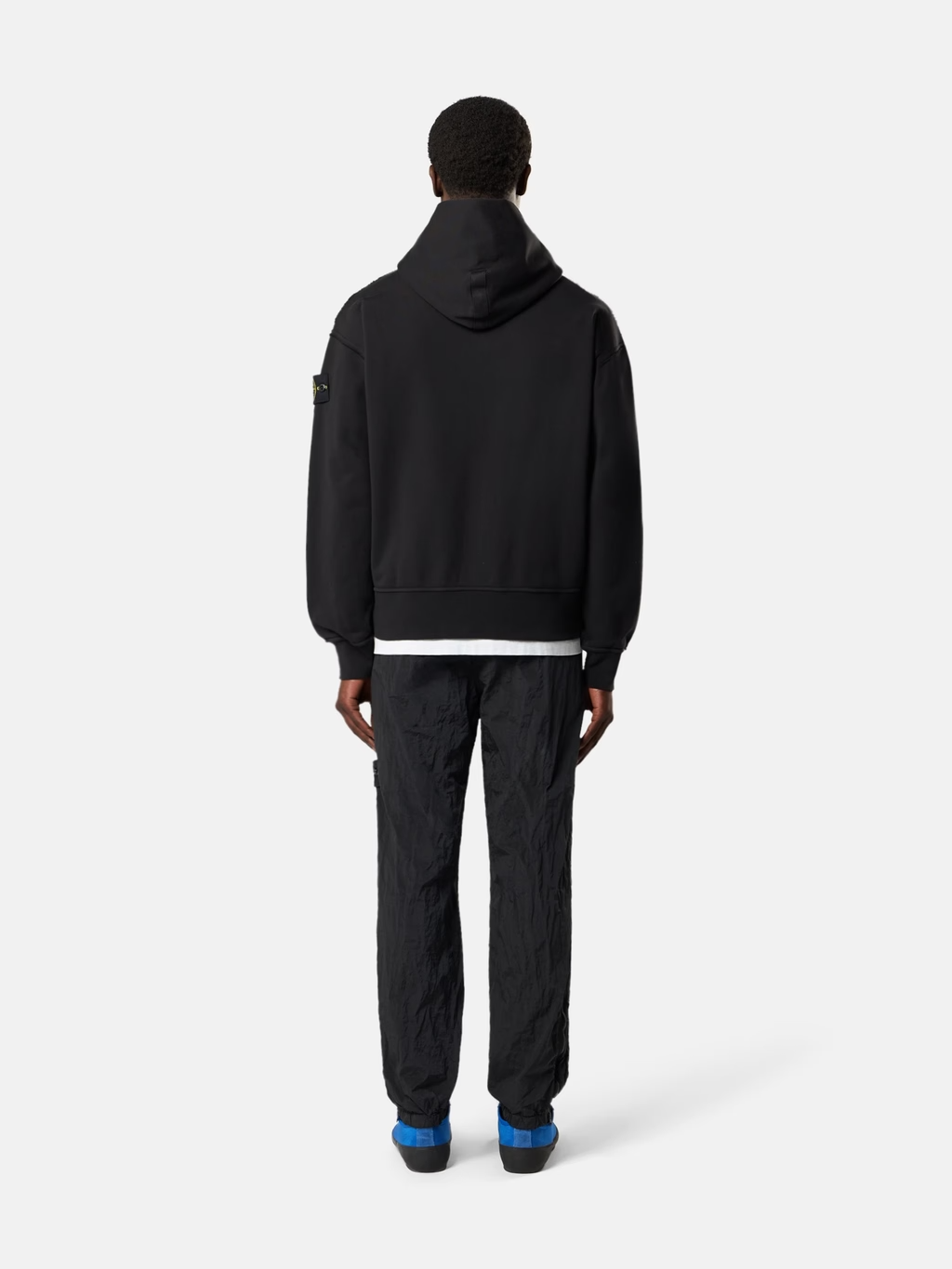 Oversized RAW EDGE ZIP-HOOD BLACK