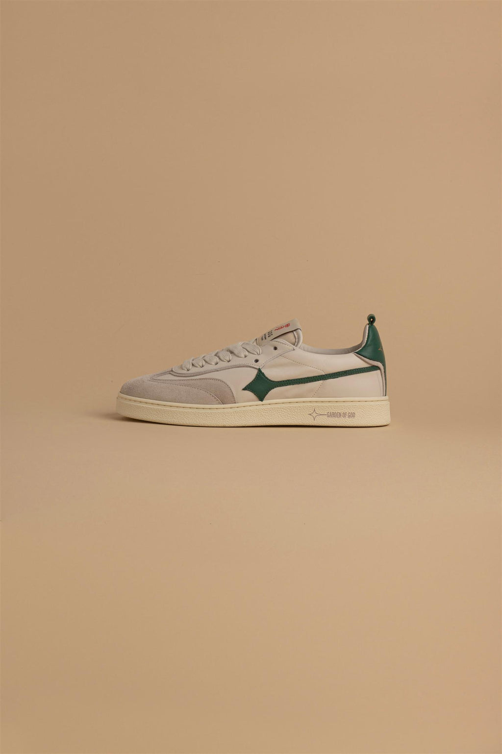 Earth Leather Sneaker Off White/Green