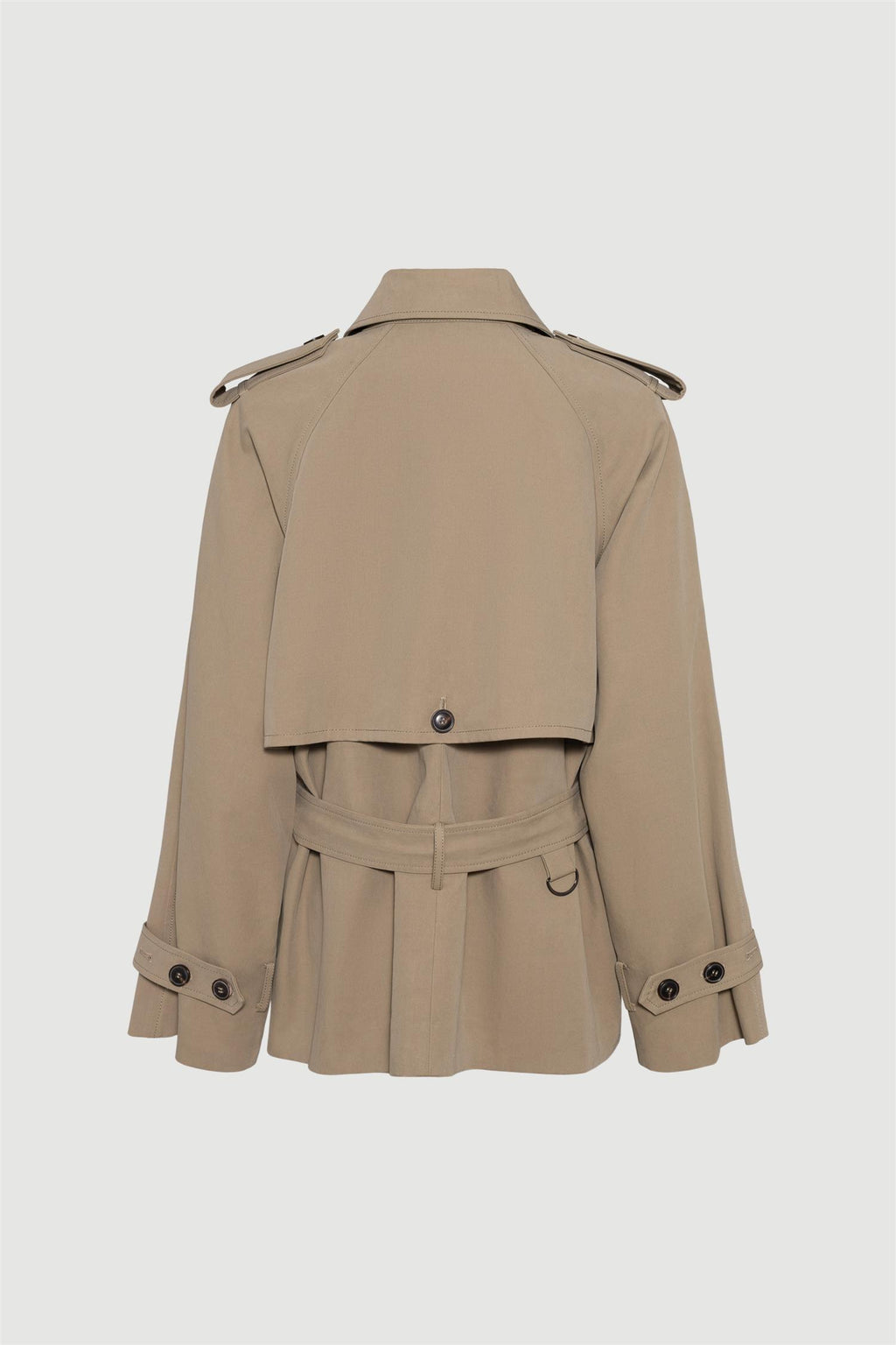 Majorstuen Cotton Short Trench Jacket Khaki