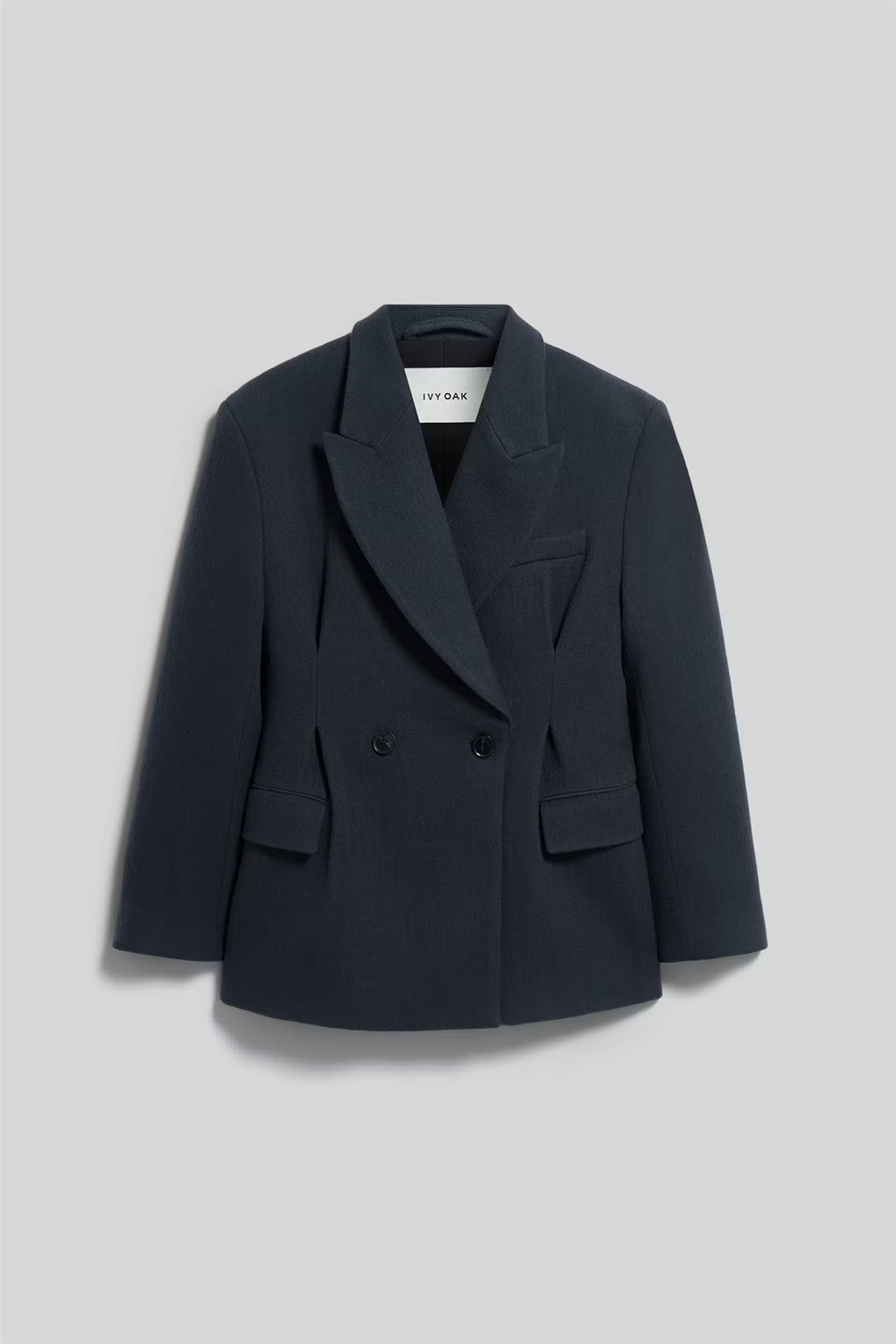 Jillian Loose Fit Wool Blazer Slate Blue