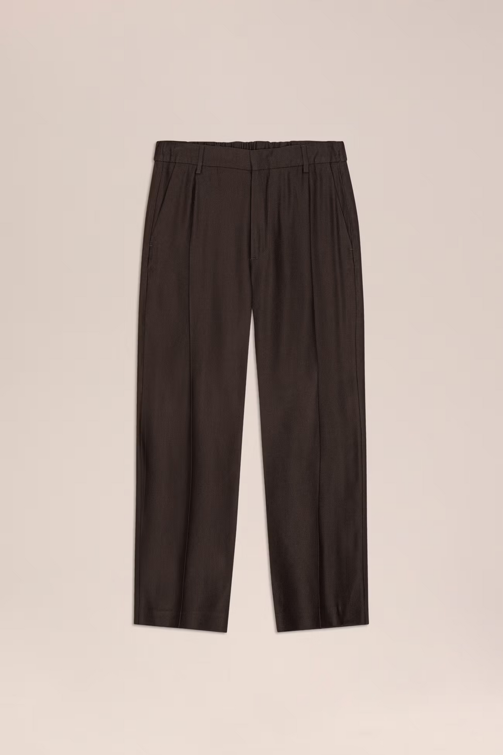 Kay Relaxed fit linen blend Trouser 1808 Deep Truffle