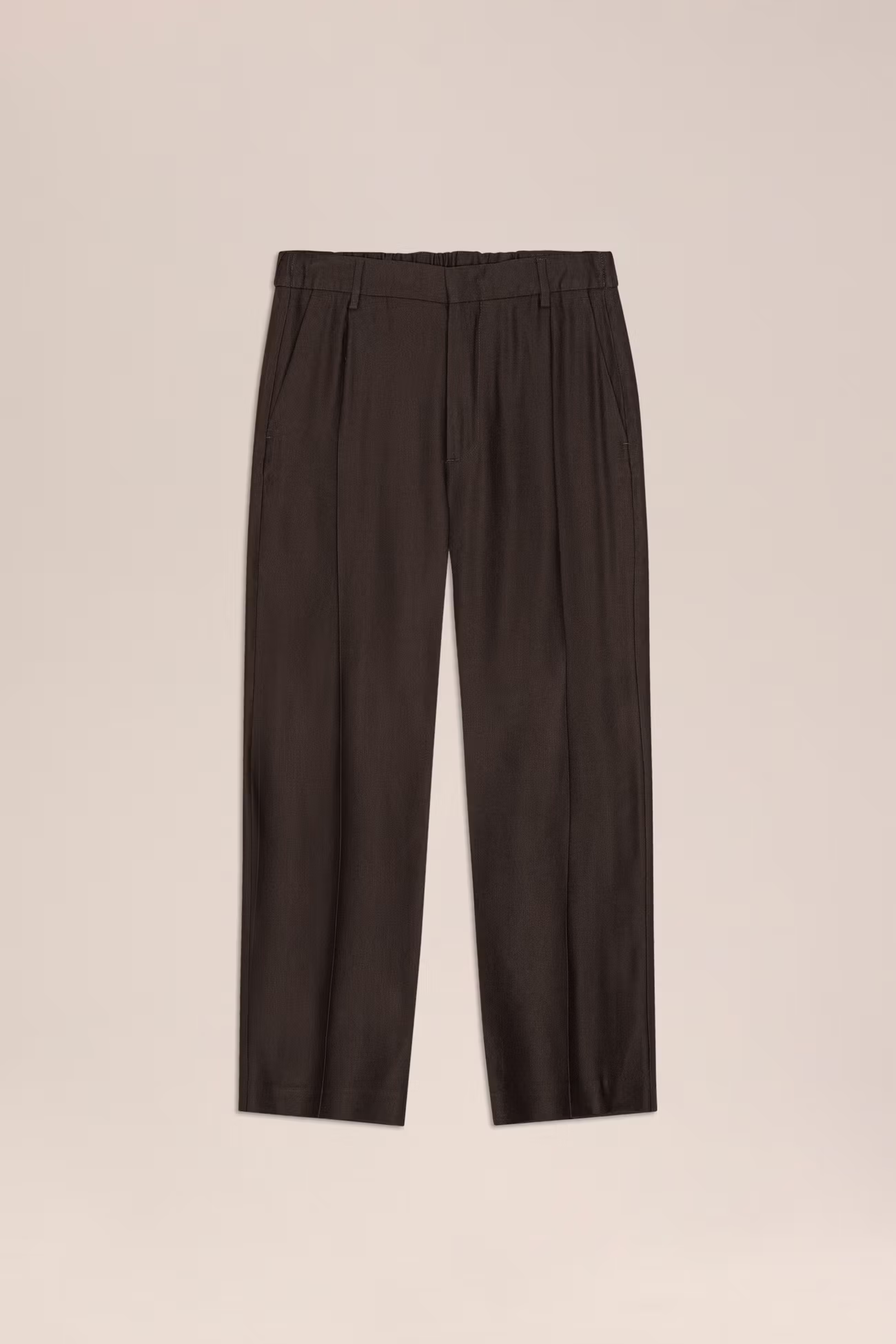 Kay Relaxed fit linen blend Trouser 1808 Deep Truffle