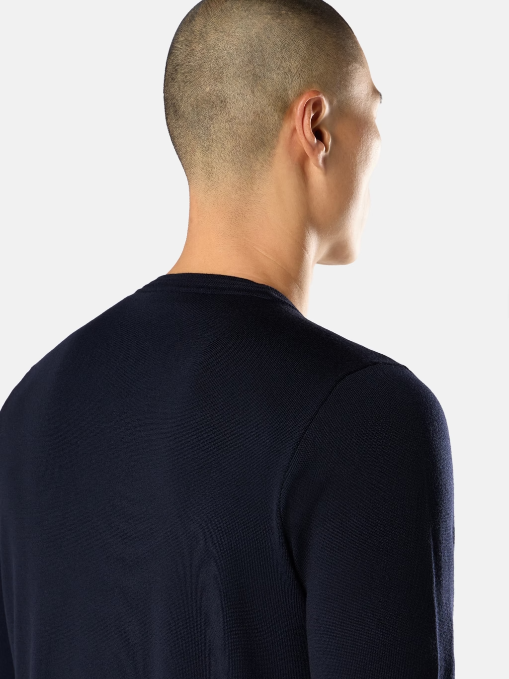 Knitted 14gg RWS Wool Sweater NAVY BLUE