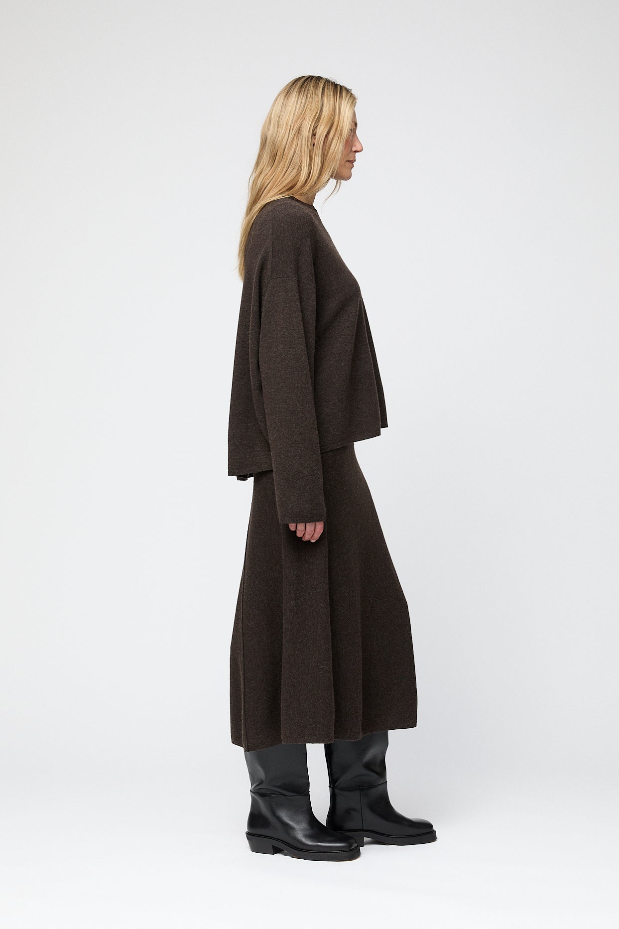 Toulon Knitted Wool Sweater Coffee