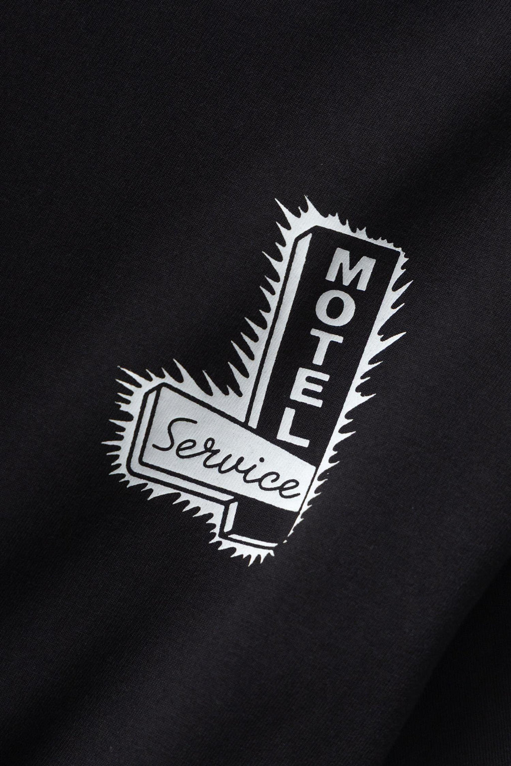 Motel Chest and Back Print T-shirt Black