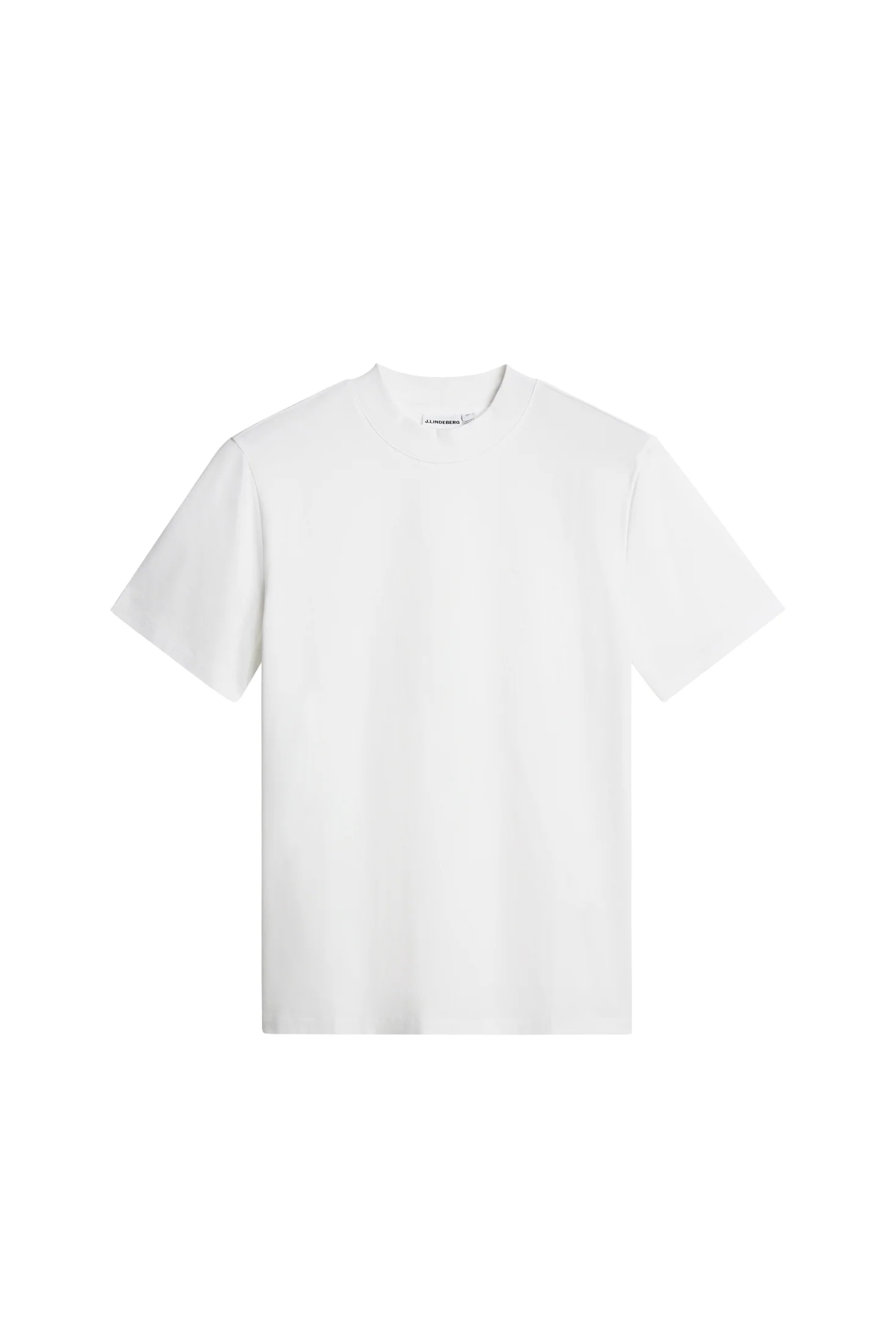 Ace Mercerized Mock Neck T-Shirt White